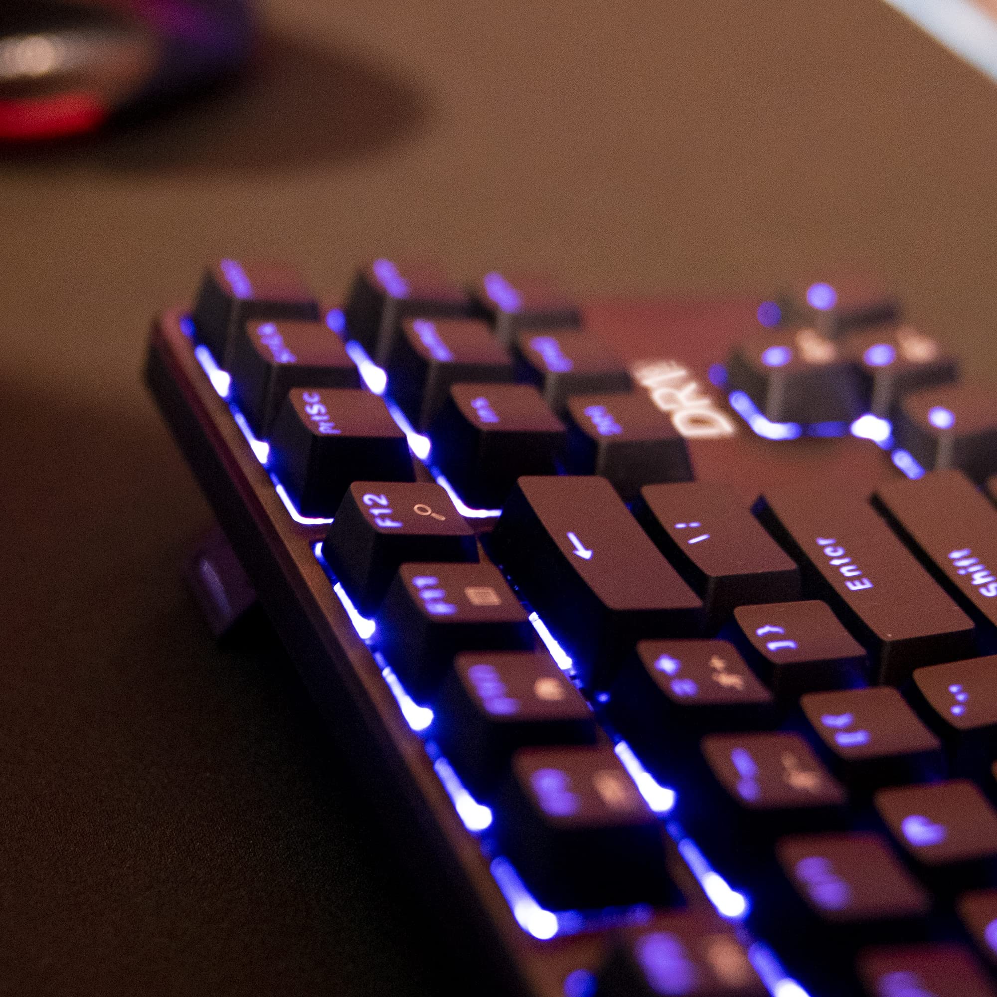 DR1TECH Raven Mechanische TKL Gaming Tastatur Für PC/PS4 mit RGB Hintergrundbeleuchtung - 87 Tasten Anti Ghosting - Ergonomische USB Tastatur mit Kabel (Internationales-Layout) - Image 3