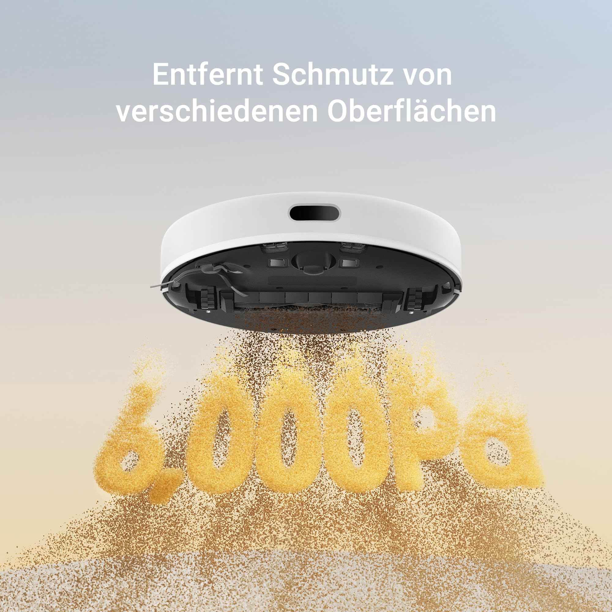 DREAME D9 Max Gen2 Staubsaugerroboter, 6000Pa Saugroboter mit Wischfunktion, Bewegliche Bürste, Karten für mehrere Böden, Ideal für Teppiche, Hartböden und Tierhaare, Weiß - Image 4