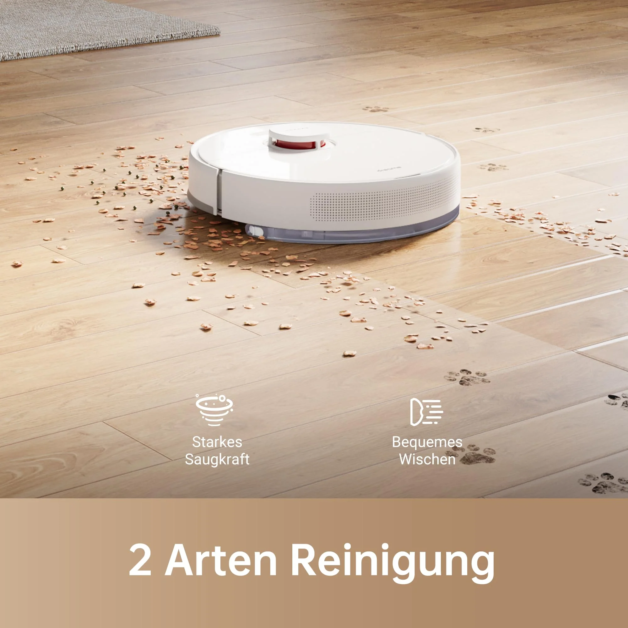 DREAME F9 Pro Staubsaugerroboter und Wischmopp 2-in-1, LiDAR Navigation, 150 min Laufzeit, Staubsauger- und Wischroboter, 2500Pa Saugkraft, Kartierung für mehrere Böden, WLAN/APP/Alexa - Image 5
