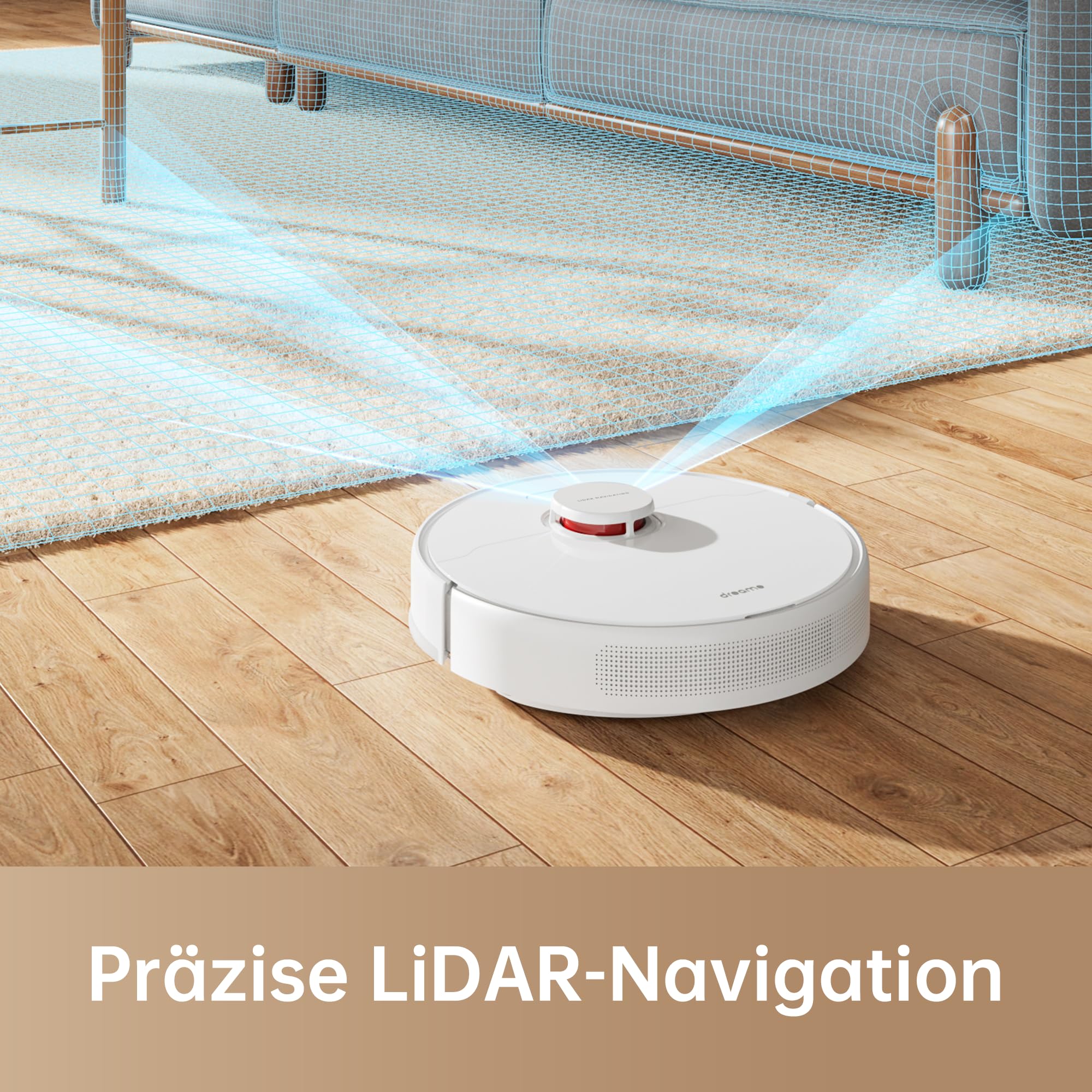 DREAME F9 Pro Staubsaugerroboter und Wischmopp 2-in-1, LiDAR Navigation, 150 min Laufzeit, Staubsauger- und Wischroboter, 2500Pa Saugkraft, Kartierung für mehrere Böden, WLAN/APP/Alexa - Image 9