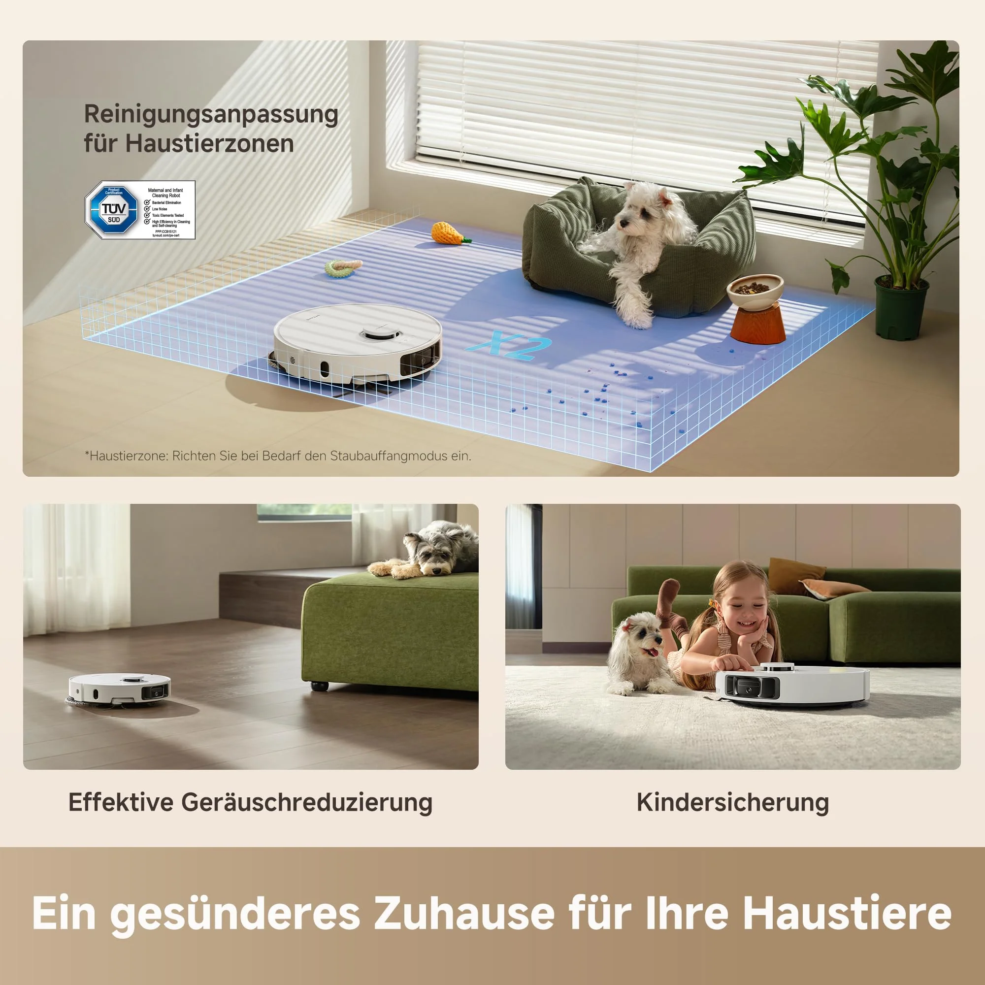 DREAME L10s Ultra Gen 3 Kit staubsauger mit wischfunktion mit einer Saugkraft von 25.000 Pa, Seitenbürste und Mopp ausfahrbar, selbstreinigende All-in-One-Dockingstation, Steuerung per App und Sprache - Image 4