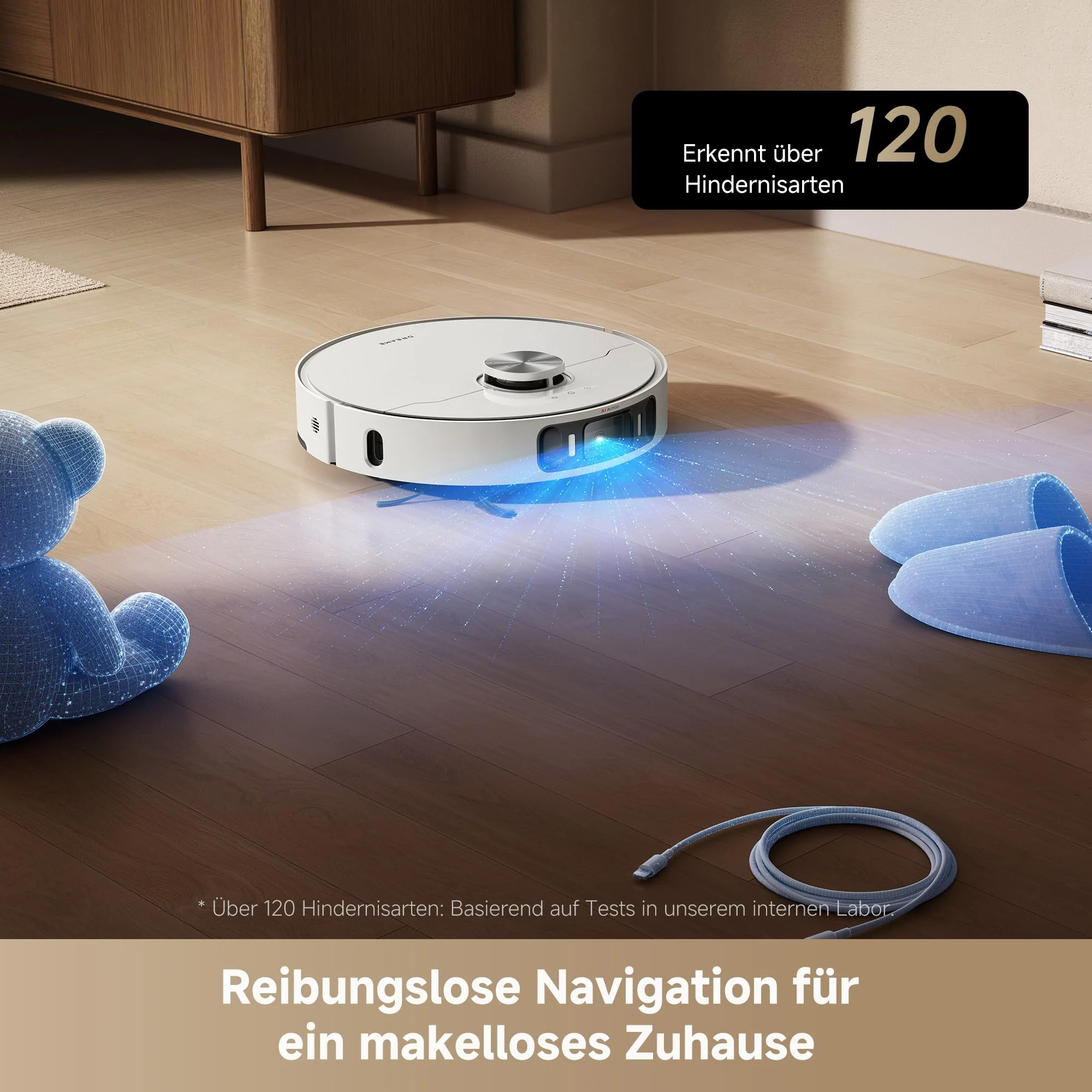 dreame L40 Ultra AE Saugroboter mit Wischfunktion, 19.000 Pa Saugkraft, viele Bürsten und EIN Flexibler Wischmopp, nassen und trockenen Schmutz,Das All-in-1-Dock entleert Staub - Image 4