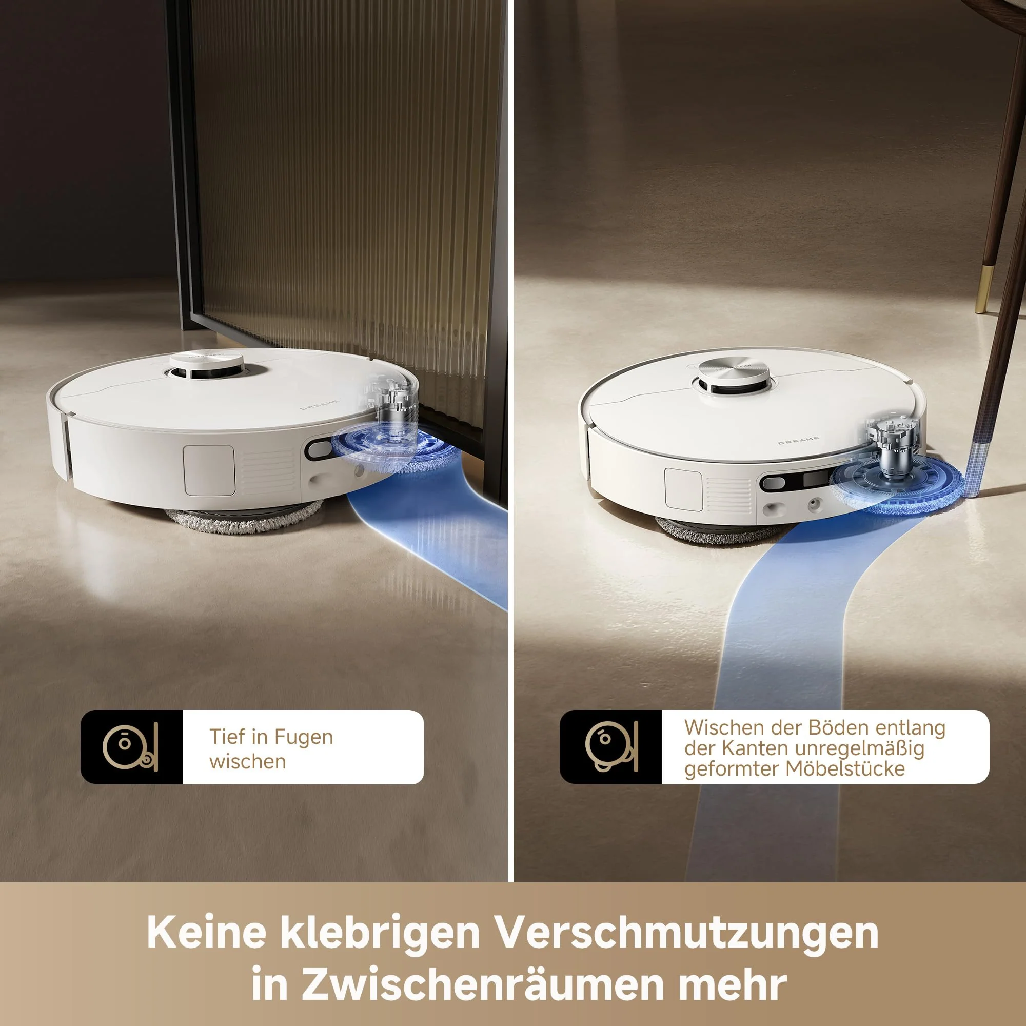 dreame L40 Ultra AE Saugroboter mit Wischfunktion, 19.000 Pa Saugkraft, viele Bürsten und EIN Flexibler Wischmopp, nassen und trockenen Schmutz,Das All-in-1-Dock entleert Staub - Image 7