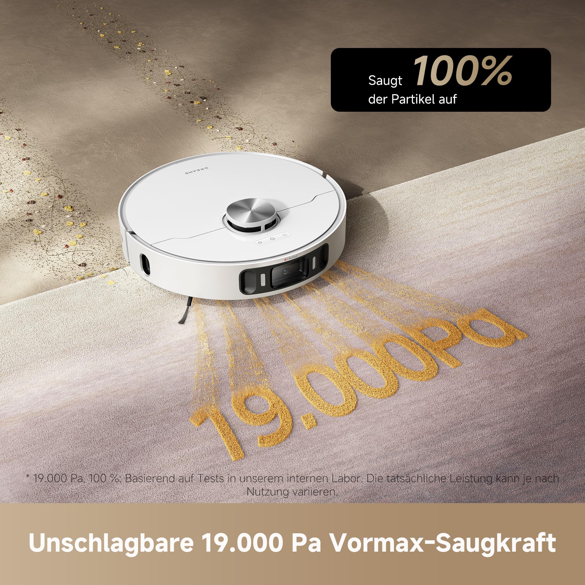 dreame L40 Ultra AE Saugroboter mit Wischfunktion, 19.000 Pa Saugkraft, viele Bürsten und EIN Flexibler Wischmopp, nassen und trockenen Schmutz,Das All-in-1-Dock entleert Staub - Image 9