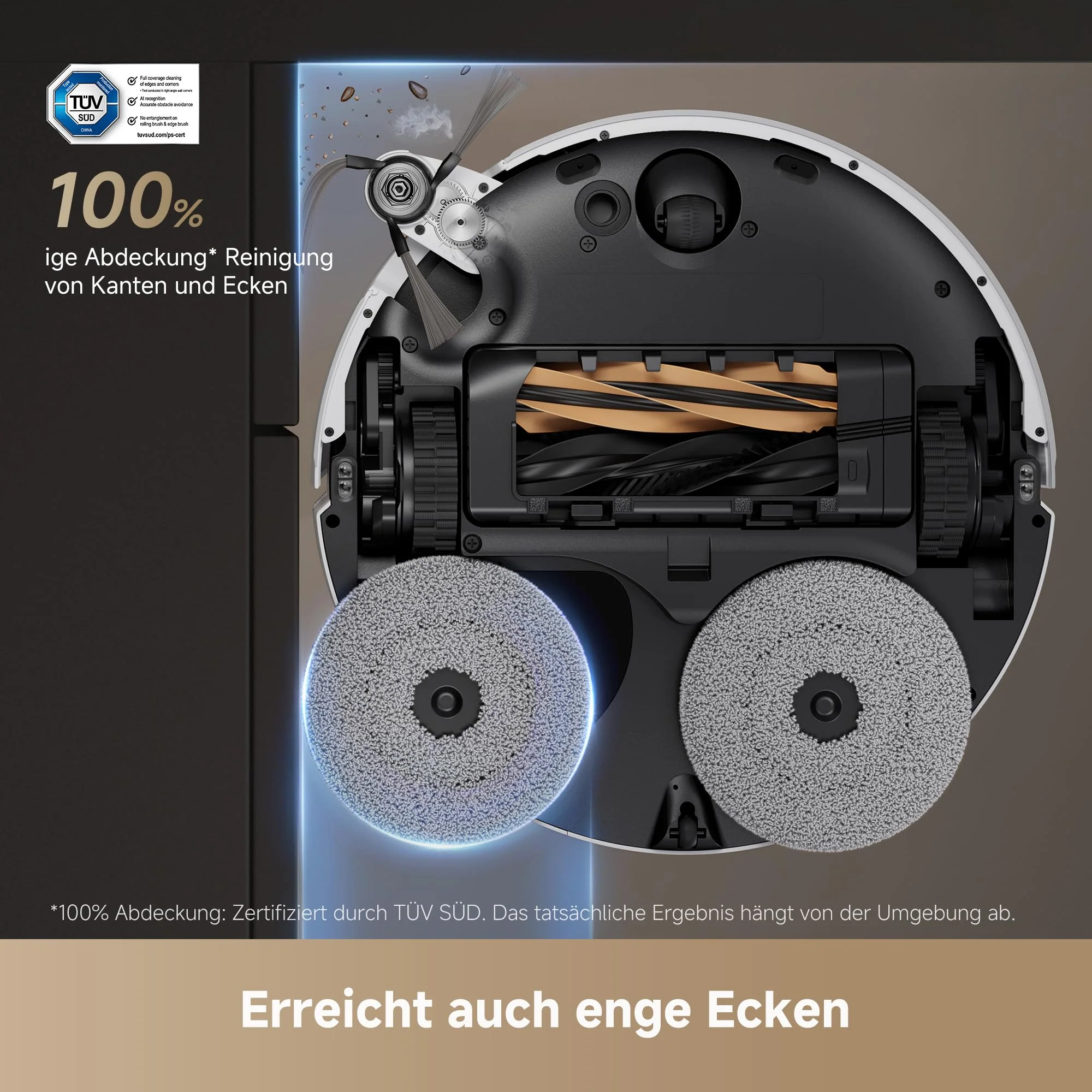 dreame X50 Ultra Complete Saugroboter mit Wischfunktion,20.000Pa Saugkraft,6 cm Hindernisfreiheit, mit Wischfunktion&Hebarem Wischmopp,KI-Hindernisvermeidung und 360° Navigation - Image 5