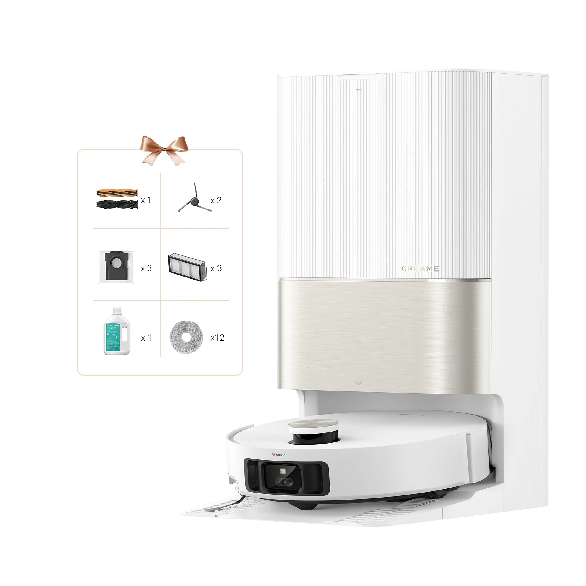 DREAME X50 Ultra Complete Saugroboter mit Wischfunktion,20.000Pa Saugkraft,6 cm Hindernisfreiheit, mit Wischfunktion&Hebarem Wischmopp,KI-Hindernisvermeidung und 360° Navigation - Image 8