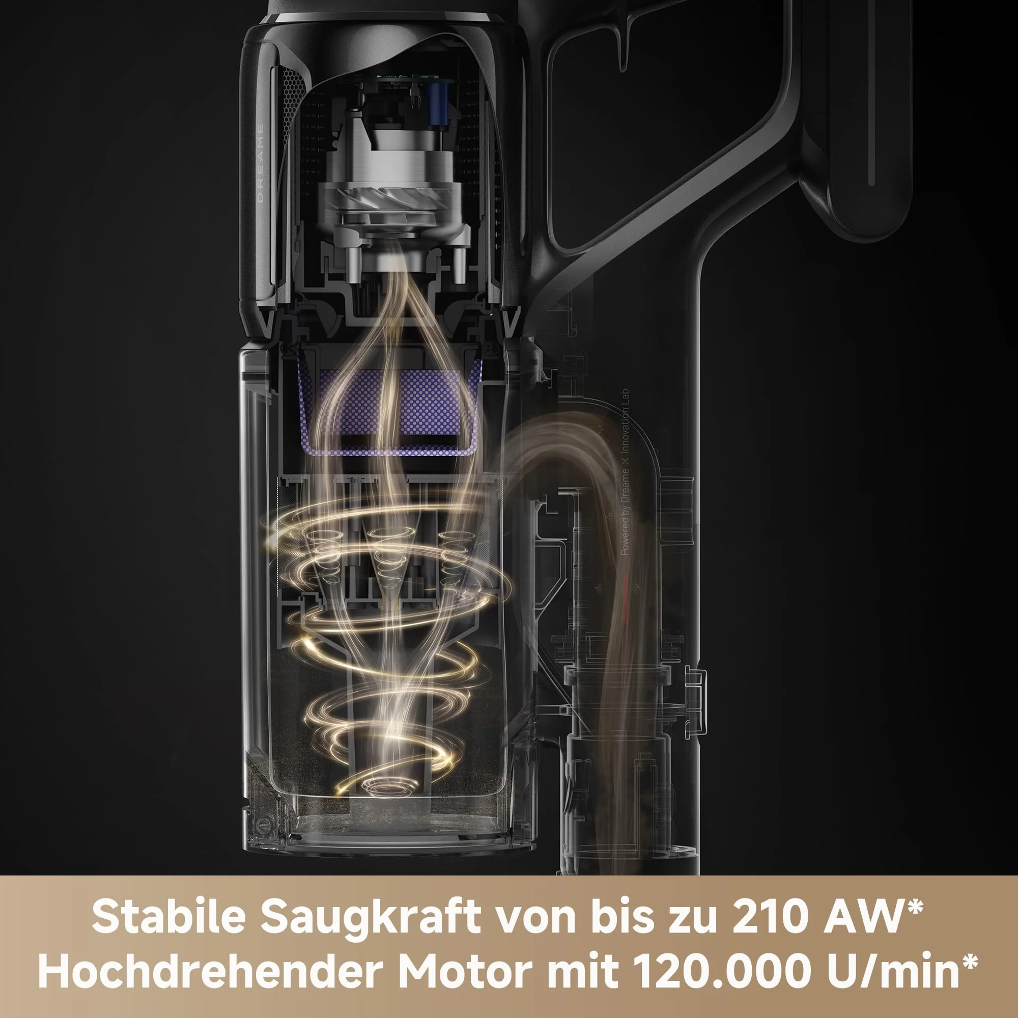 dreame Z10 Akku-Stabstaubsauger, 24,000PA / 210AW, 90min Laufzeit, H14-HEPA, 99,99%, Staubsicht-Tech, verhedderungsfrei für alle Böden, Auto-Erkennung & Saugkraft-Anpassung - Image 9