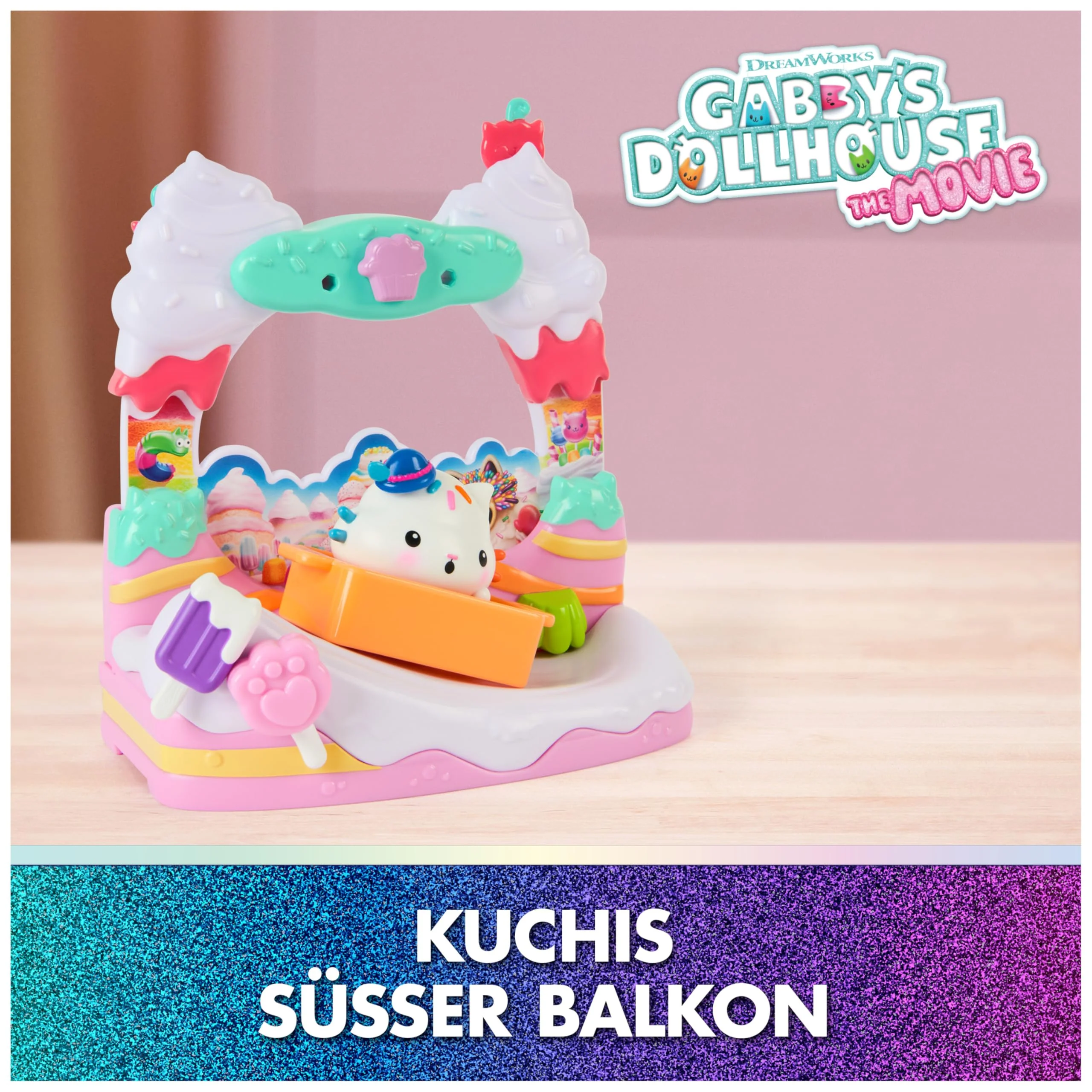 DREAMWORKS GABBY'S DOLLHOUSE: DER FILM - "Kuchis süßer Balkon", Spielset mit Spielfigur & Puppenhaus Zubehör für Kinder ab 3 Jahren - Image 9