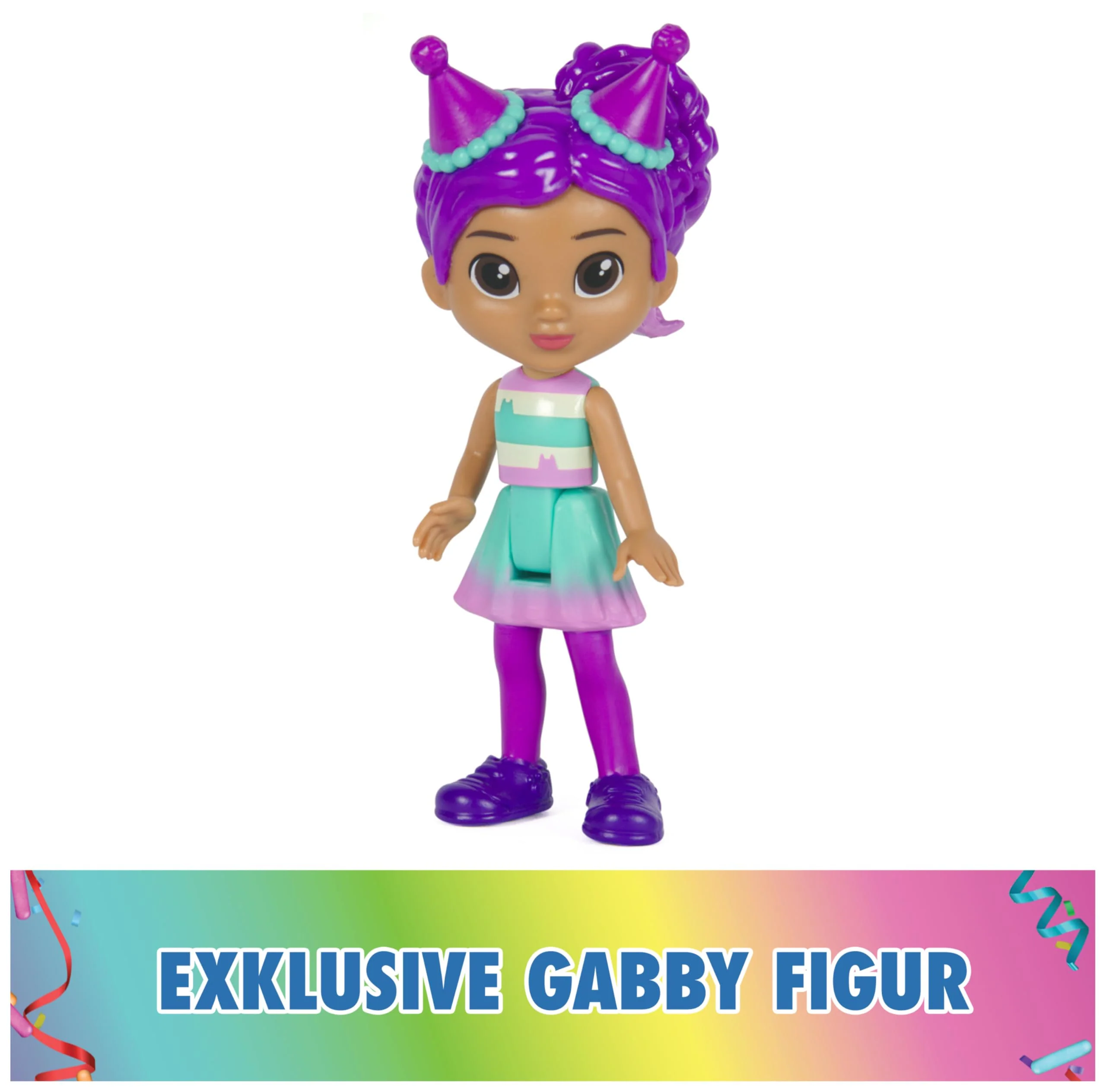 DREAMWORKS GABBY'S DOLLHOUSE - Party-Figuren Geschenkset, Party Gabby mit 6 Katzen-Figuren im festlichen Outfit, ab 3 Jahren - Image 8