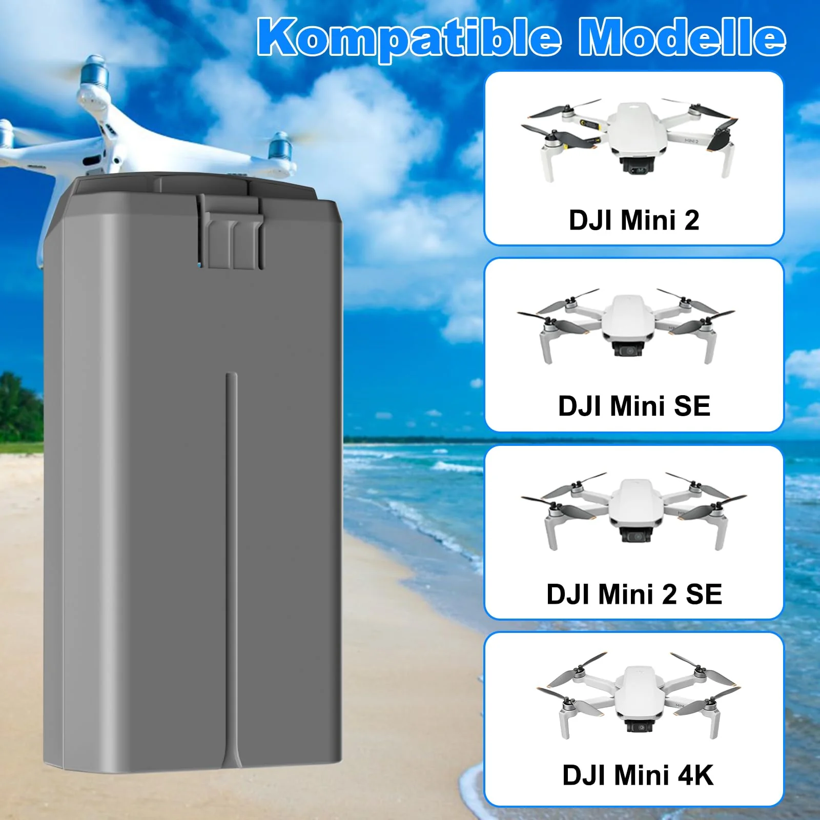 Dregin Mini 2 Akku, 2400mAh 7.7V Intelligent Flight Akku für DJI Mini 2 / SE / 2 SE / 4K Drohne - Image 6