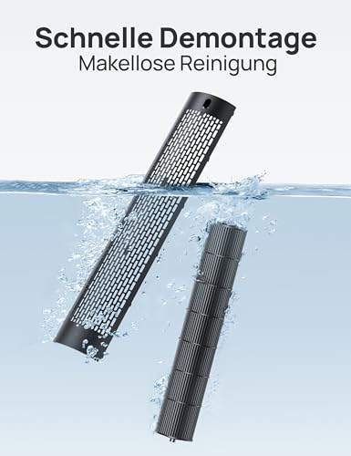 DREO 25 dB Leiser Smart Turmventilator, 106cm Höhe 4 Modi 9-Geschwindigkeit Max 7,9m/s 12H Timer 90° Oszillierender Ventilator mit Fernbedienung Sprachsteuerung Kühlung, Cruiser Pro T2S, Schwarz - Image 5