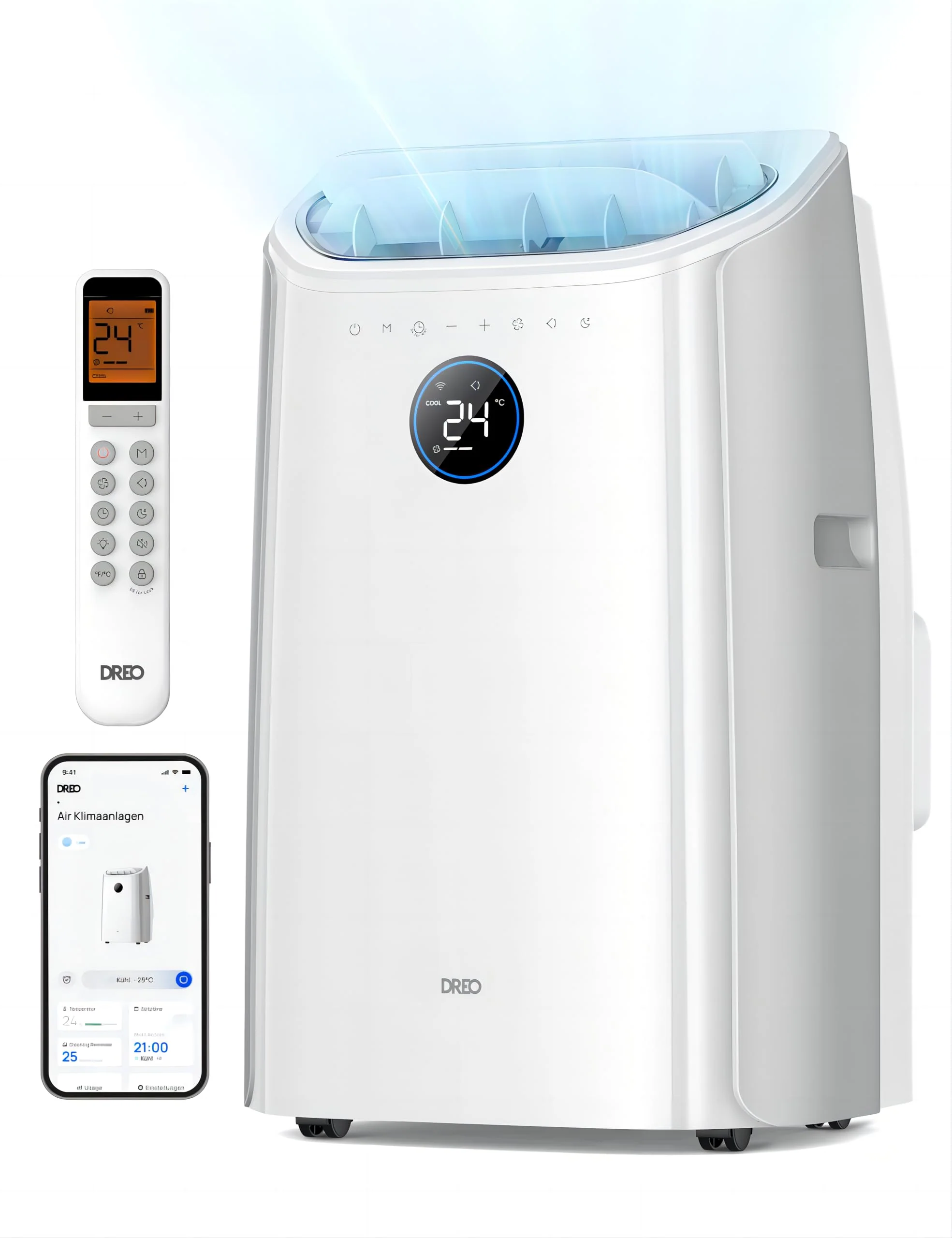 Dreo Tragbare Klimaanlagen, 12.000 BTU Klimaanlage für Schlafzimmer mit abflussfreier Kühlung, APP/Stimme/Fernbedienung, 24h Timer mit Ventilator & Luftentfeuchter, AC516S - Image 3