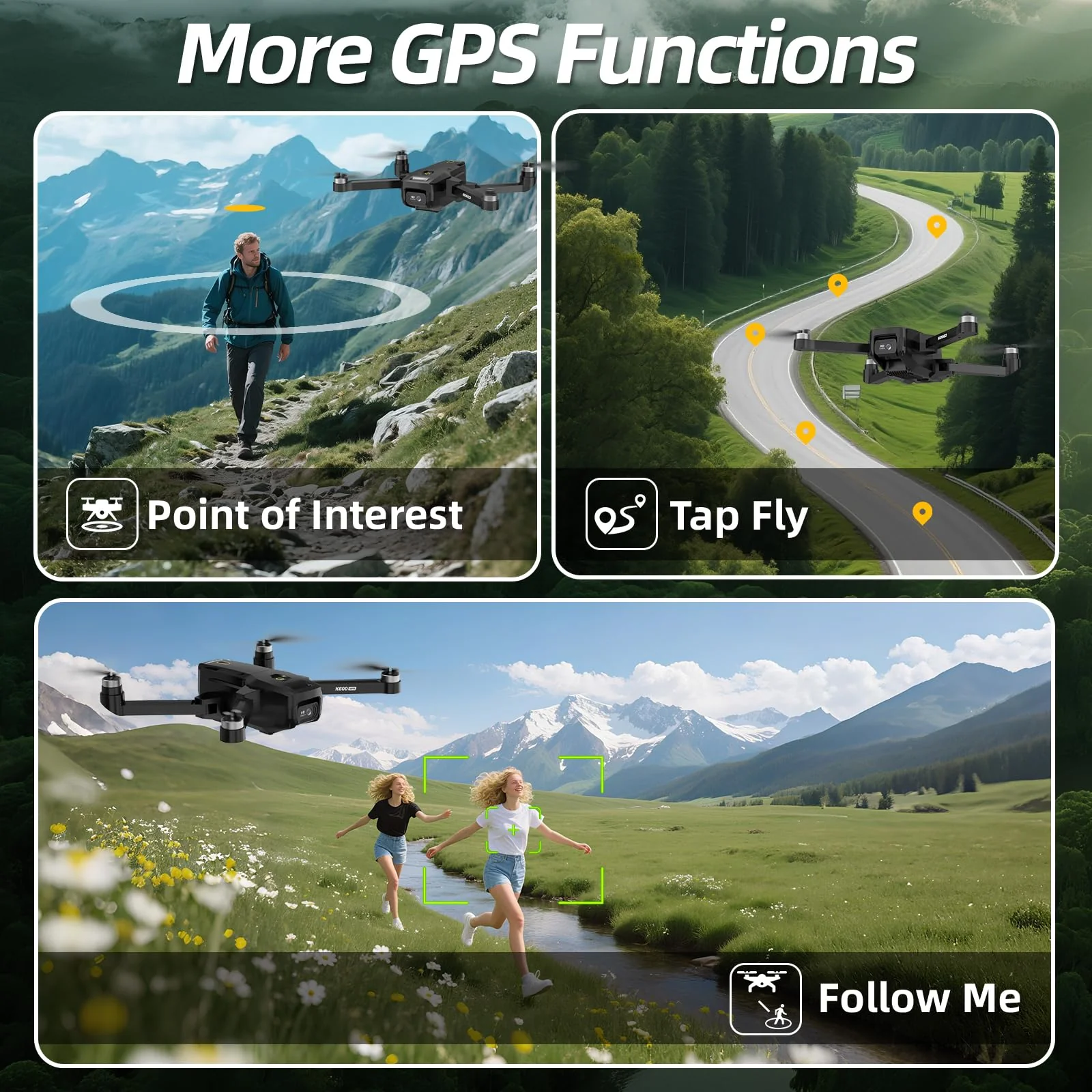 Drohne GPS mit Kamera 4.5" HD LCD RC Bildschirm,follow Me GPS Auto Return Home 32G SD Karte,RC Drohne Professional Kreisflug Optische Flusspositionierung,3 Geschwindigkeiten,unter 249g - Image 4