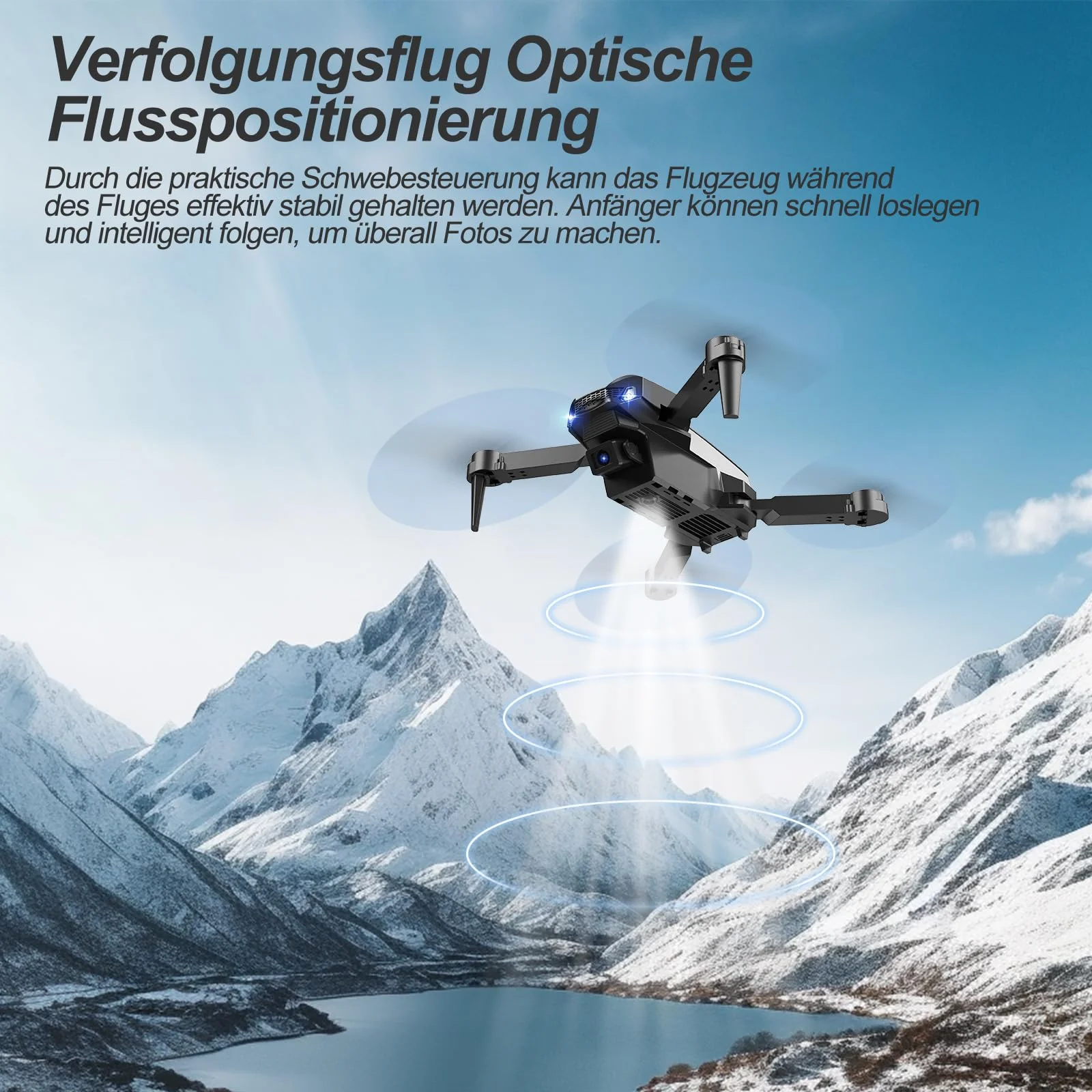 Drohne mit Kamera 1080P,mini Drohne mit Kamera für Kinder Erwachsene,Flip mode, 2 Akku Lange Flugzeit,Headless ModusAbflug/Landung mit einer Taste, RC Quadcopter für Anfänger,Rot - Image 5