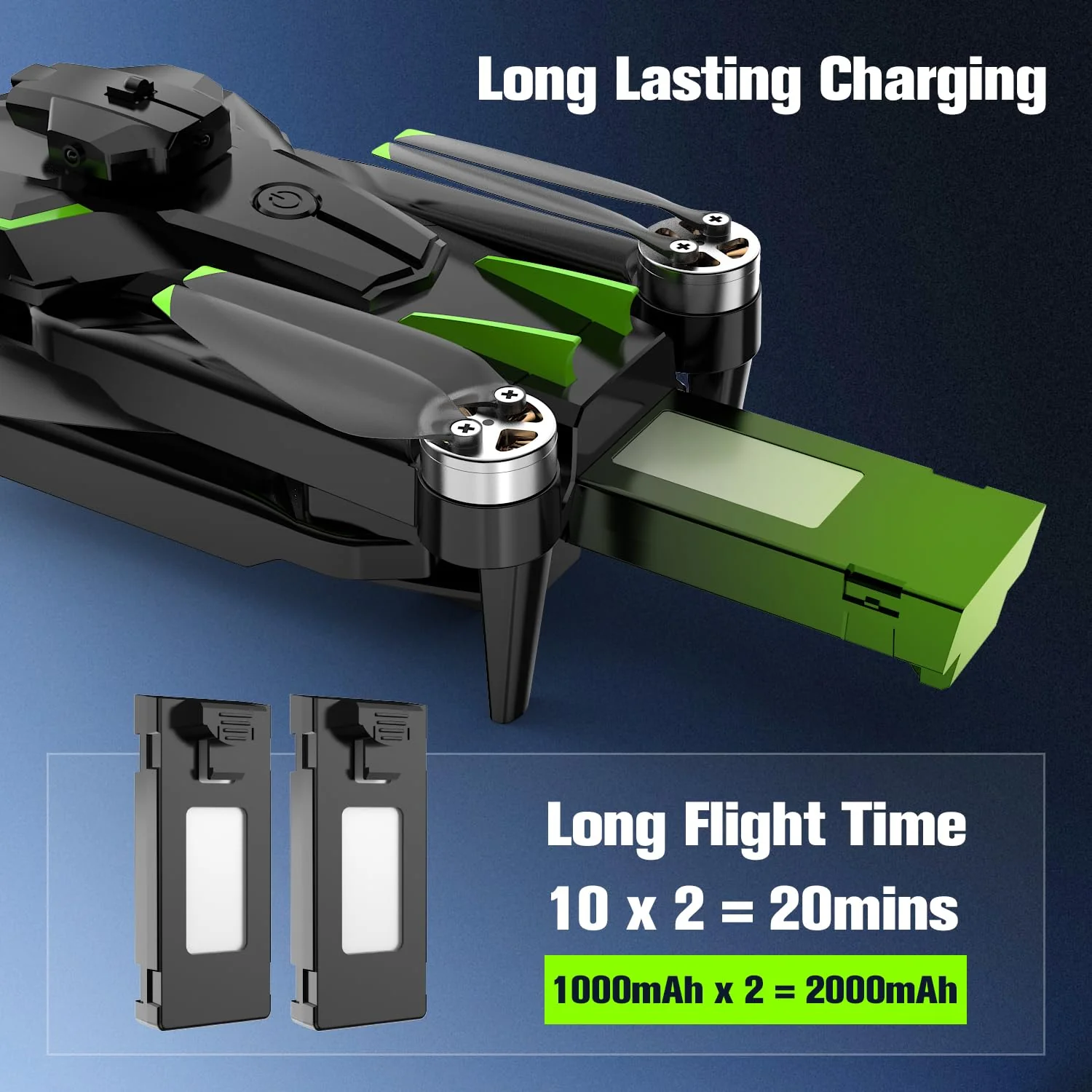 Drohne mit Kamera 4K für Kinder mit Bürstenlose Motor, RC Drone Quadcopter mit WiFi Übertragung, 38 mins Lange Flugzeit, Anfänger Drohne Spielzeug Geschenke für Jungen Mädchen (Green) - Image 2