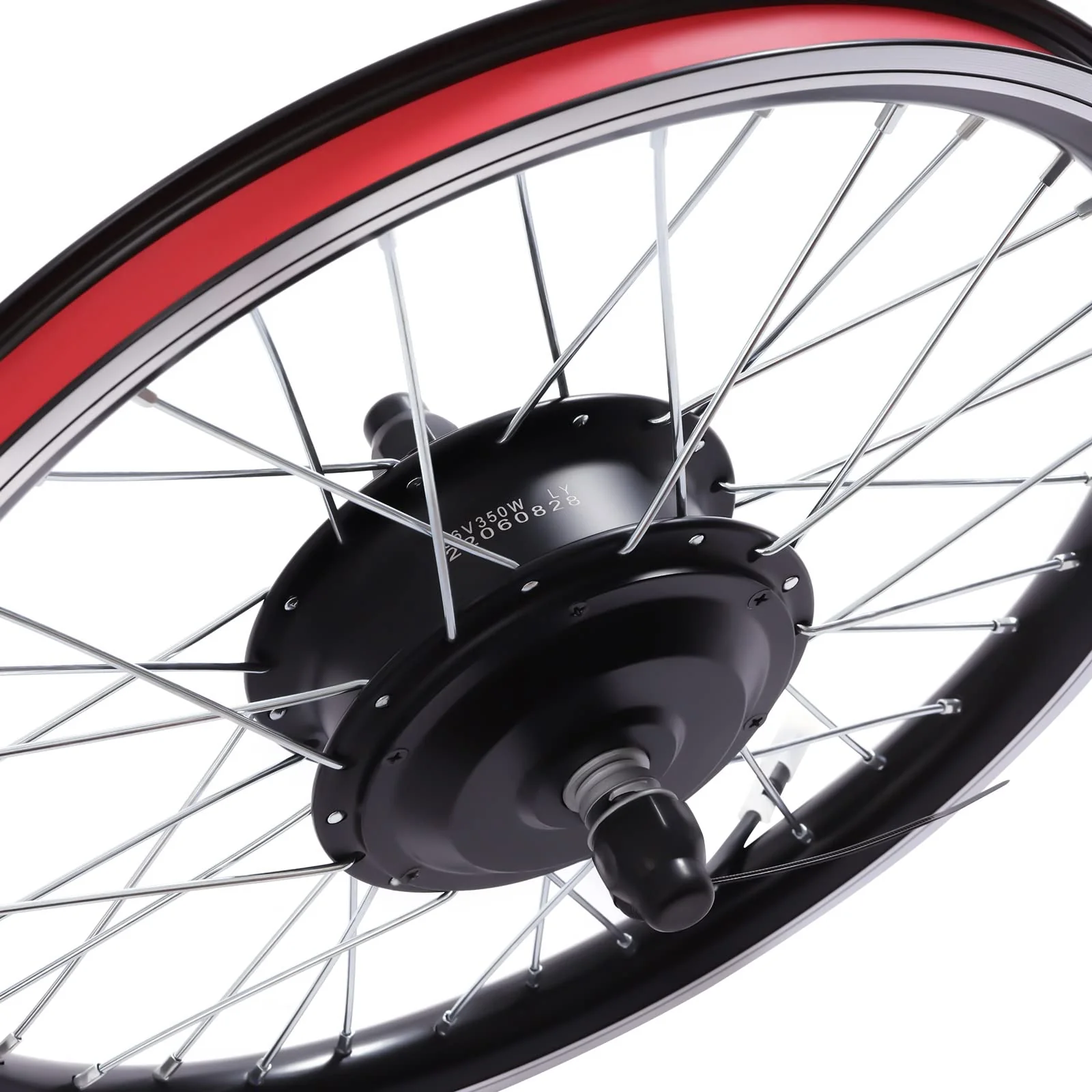 DSYOGX E Bike Vorderrad Umbausatz 350W 36V Elektrofahrräder Nabenmotor Elektrofahrrad Umrüstsatz Motor mit LCD Display für Fahrräder mit 20-Zoll-Reifen - Image 2