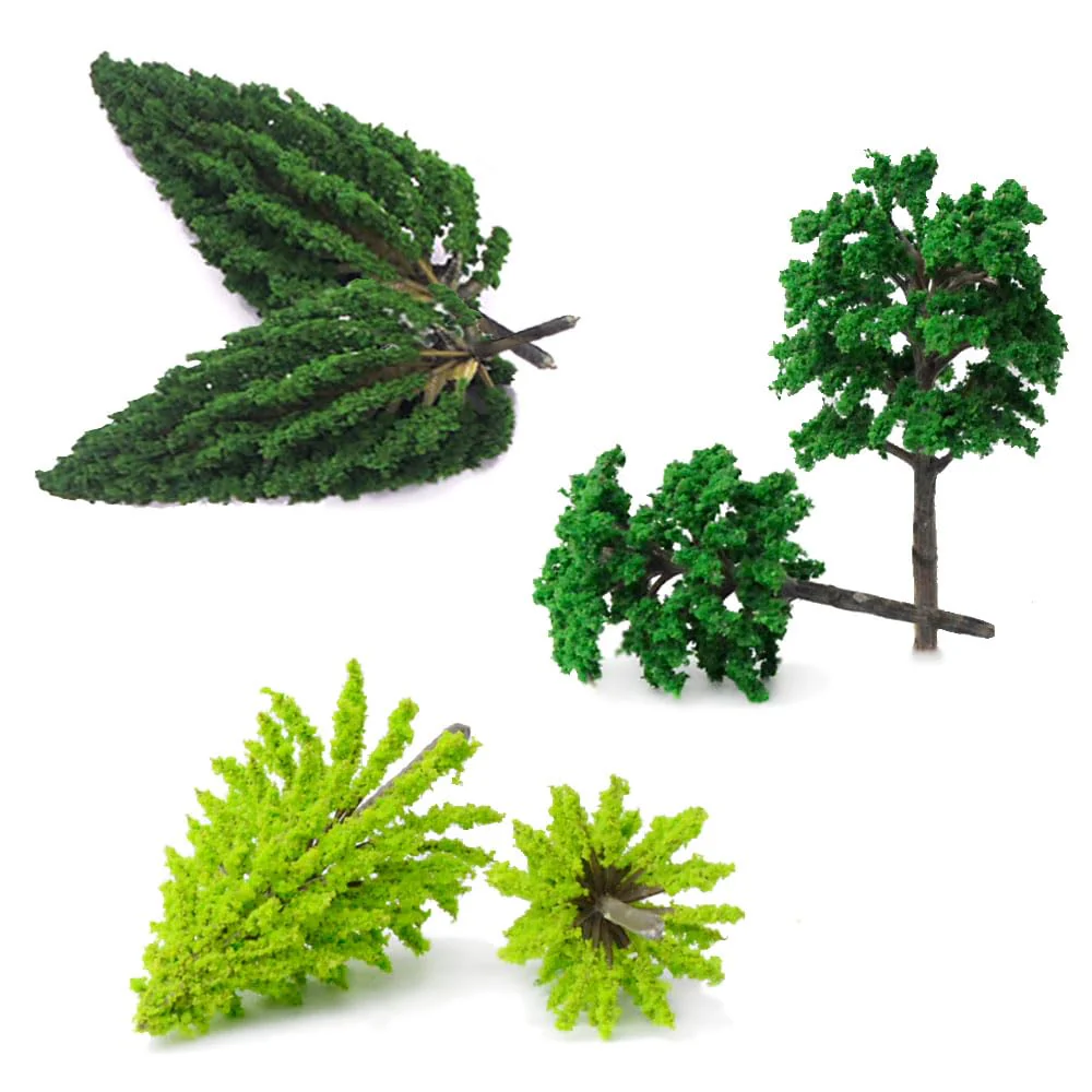 Dtoterul Modellbau Bäume 55 Stück Landschaft Modell Bäume Miniatur Bäume und Büsche Gemischte Architektur Bäume Zug Bäume Eisenbahn Landschaft Diorama Baum Wichtel Baustelle Set,3-7cm - Image 4