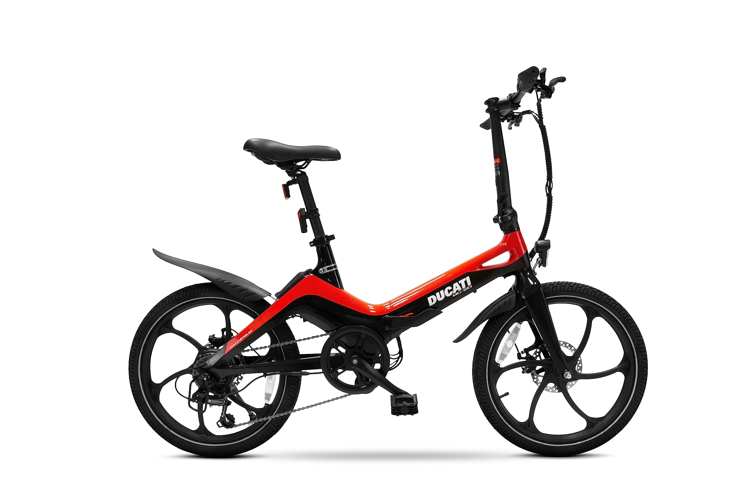 DUCATI MG20, Unisex-Erwachsene City-Elektrofahrrad, 20 Zoll, Rot, Einheitsgröße