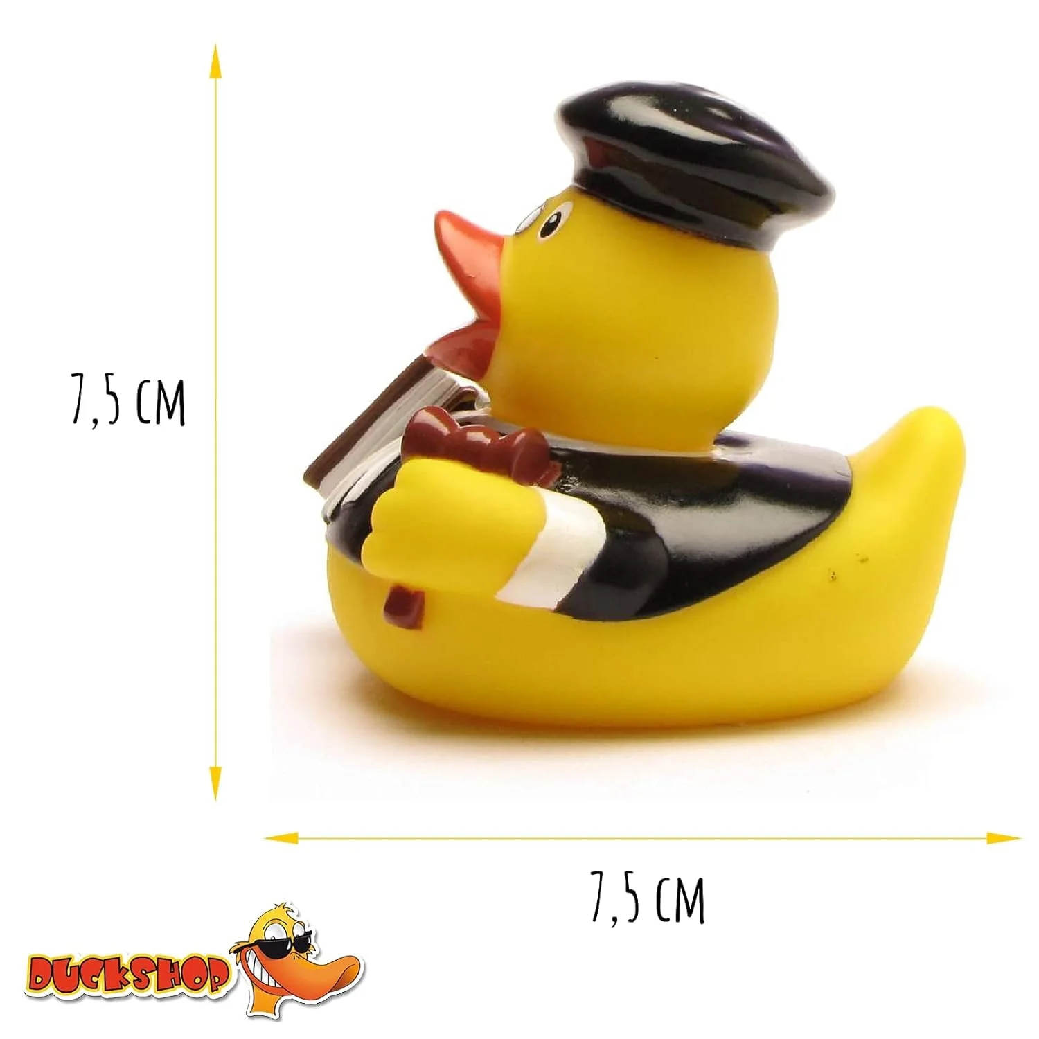 DUCKSHOP I Badeente Richter I Quietscheente I L: 7,5 cm - inkl. Quietscheentchen-Schlüsselanhänger im Set I Geschenk für öffentlichen Dienst I Präsent Sammler - Image 4