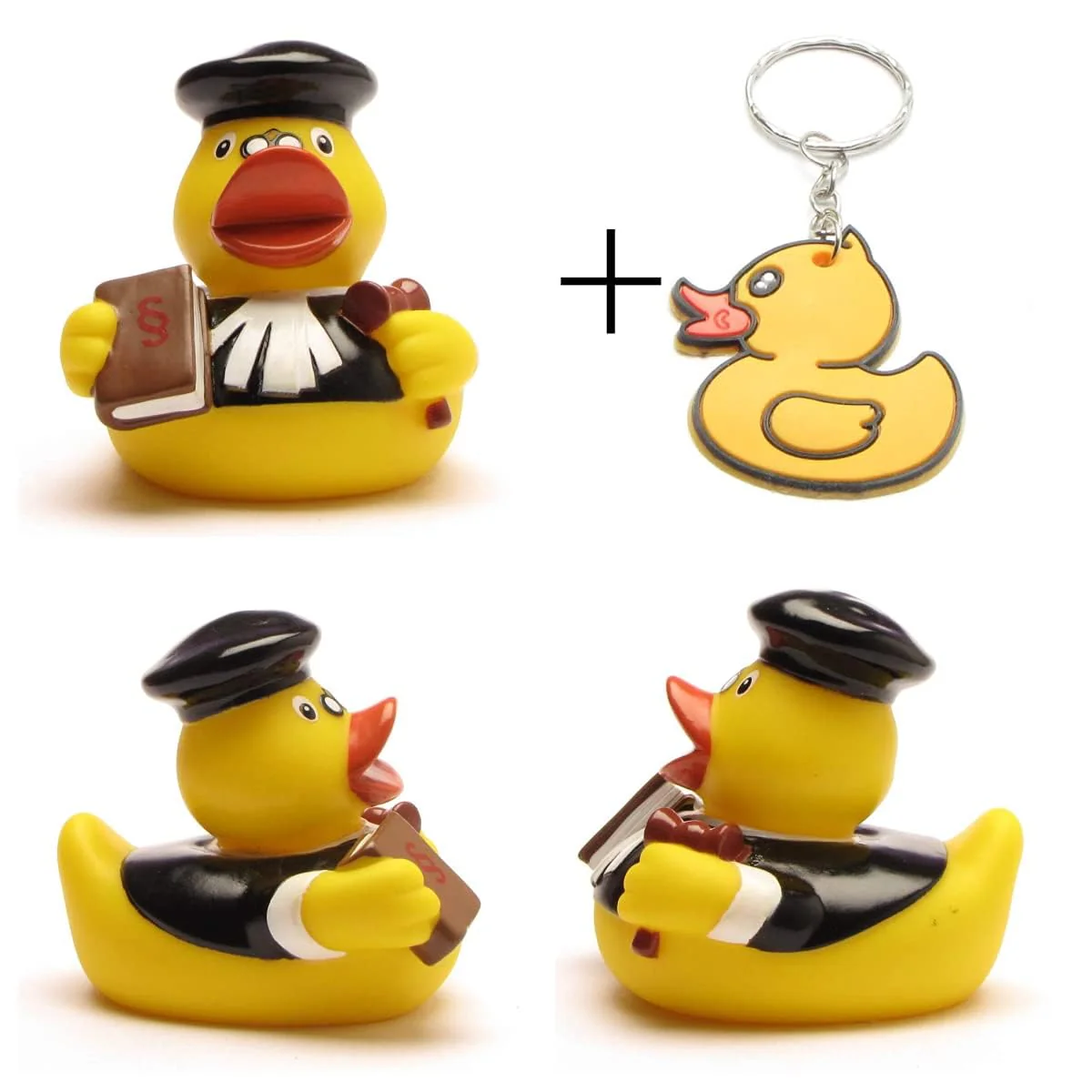 DUCKSHOP I Badeente Richter I Quietscheente I L: 7,5 cm - inkl. Quietscheentchen-Schlüsselanhänger im Set I Geschenk für öffentlichen Dienst I Präsent Sammler - Image 5