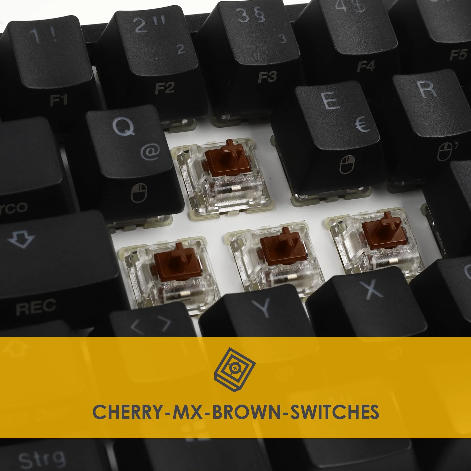 Ducky ONE 2 Mini Gaming Tastatur, RGB-LED Gaming Keyboard, Cherry MX-Brown, Mechanische Tastatur, TLK-Mini-Version 60% Key Layout, Mechanische Tastatur mit USB C Stecker, Abnehmbare Kabel, Schwarz - Image 6