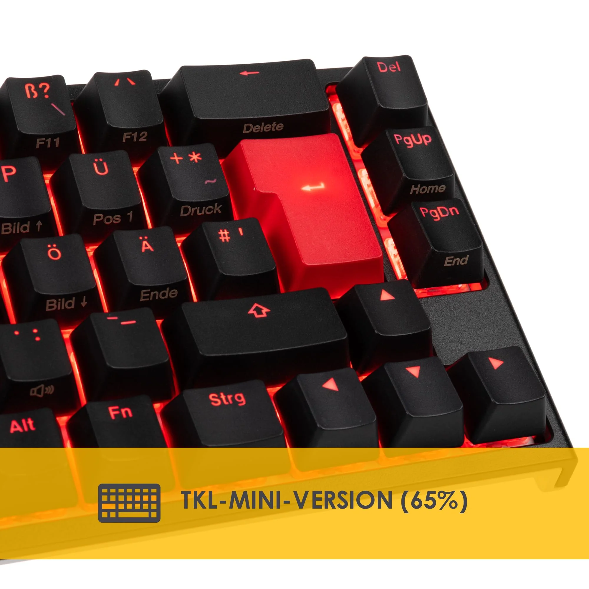 Ducky ONE 2 SF - 65% Mechanische Gaming Tastatur mit Cherry MX Brown Switches, RGB Beleuchtung, PBT-Double-Shot-Tastenkappen und Abnehmbares Kabel - Mechanical Keyboard DE Layout - Image 3
