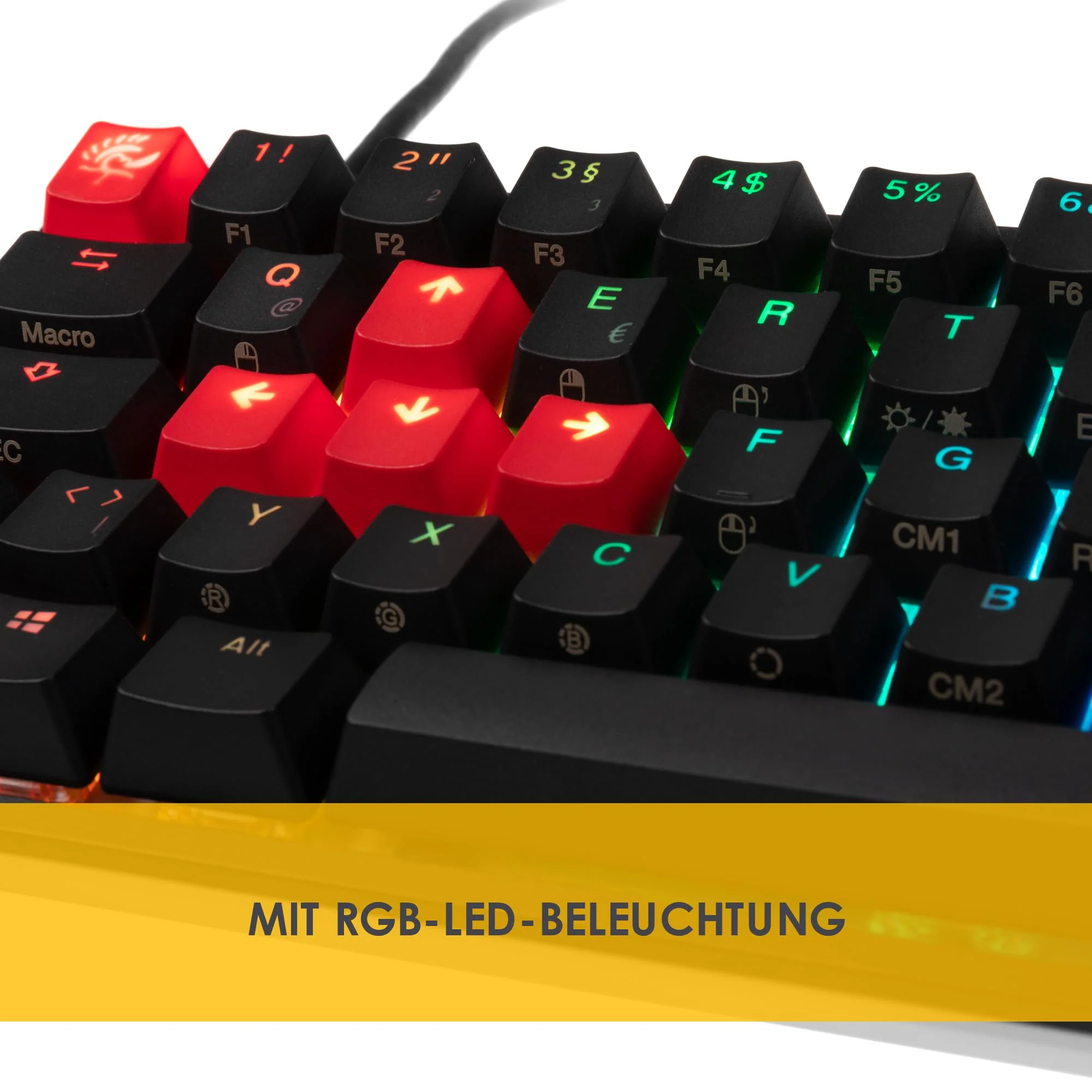 Ducky ONE 2 SF Gaming Tastatur - MX-Speed-Silver - RGB LED - DE-Layout - schwarz - Image 3