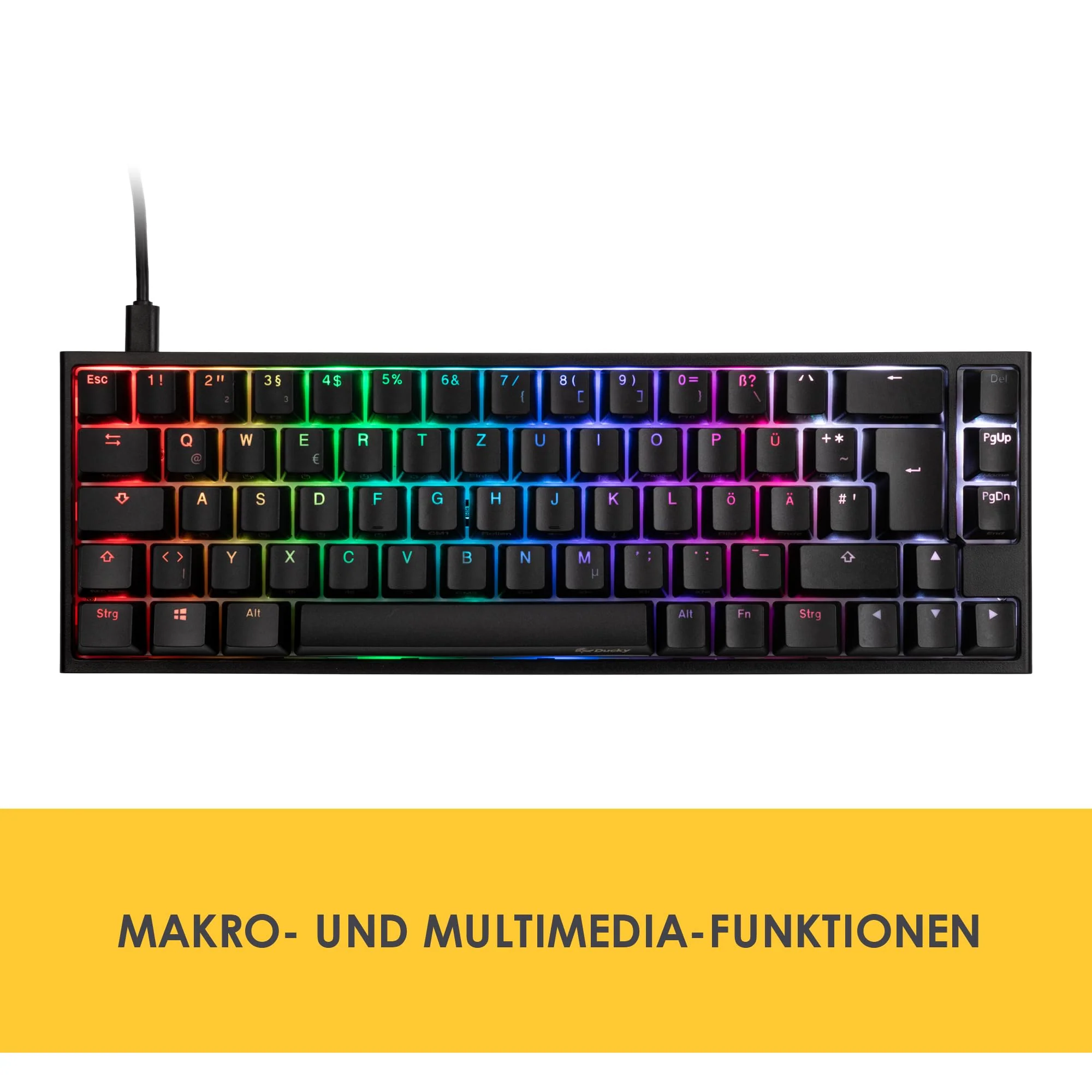Ducky ONE 2 SF Gaming Tastatur - MX-Speed-Silver - RGB LED - DE-Layout - schwarz - Image 7