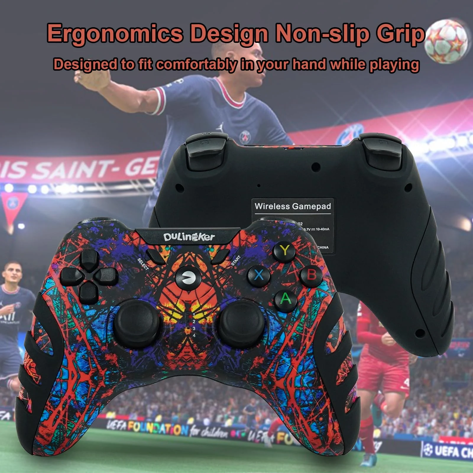 DuLingKer PC Controller Wireless, PS3 Controller PC Gamepad mit Dual Vibration, 2,4G Wireless Gaming Controller für PC Windows 11 10 8 7, PS3, Android Smart TV, TV Box, Steam, Raspberry Pi - Image 7