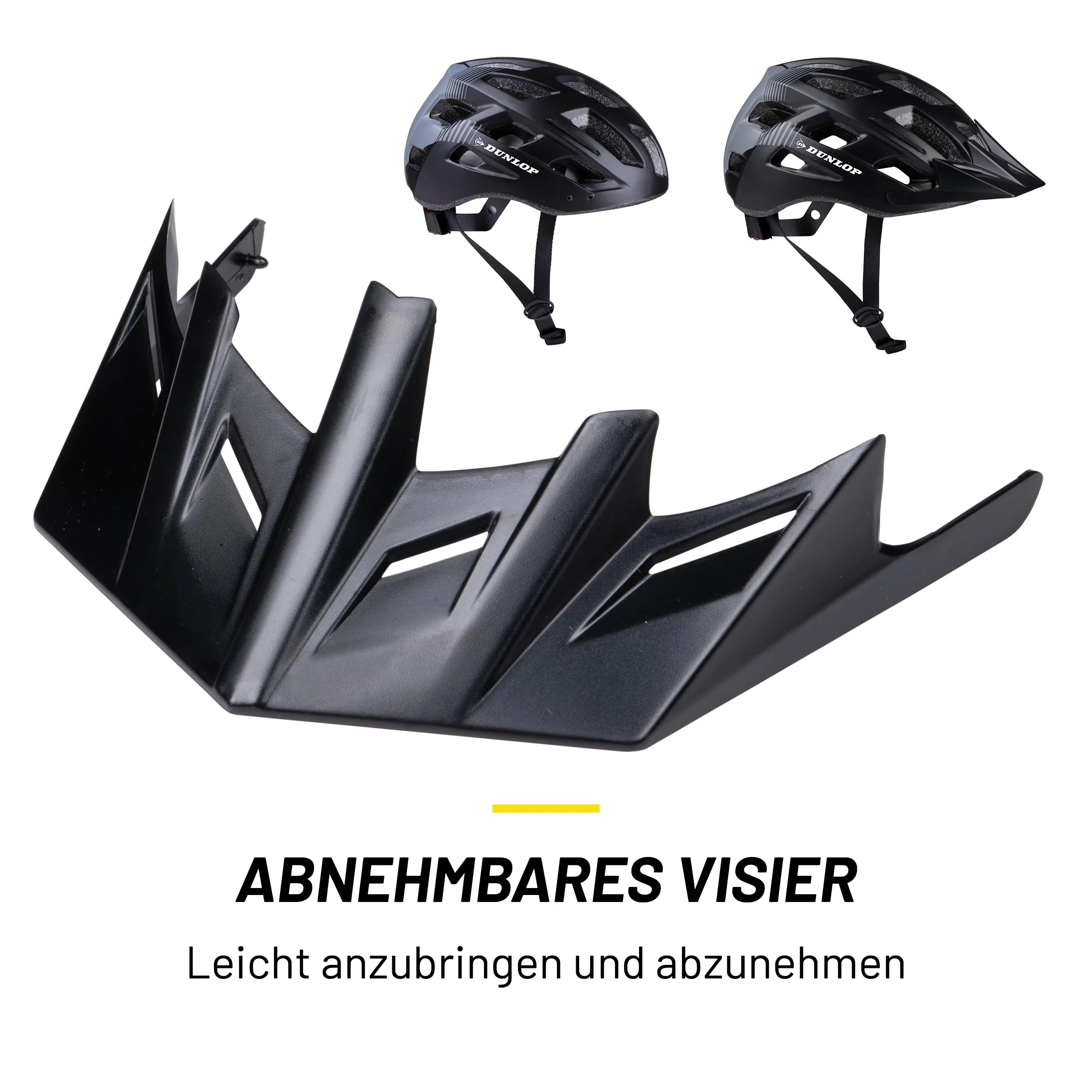 Dunlop Fahrradhelm mit Licht - Fahrradhelm Damen und Herren - Verstellbar von 55 bis 58 cm - Fahrrad Helm Größe M - mit LED-Beleuchtung - 3 Lichtmodi - Schwarz - Image 5