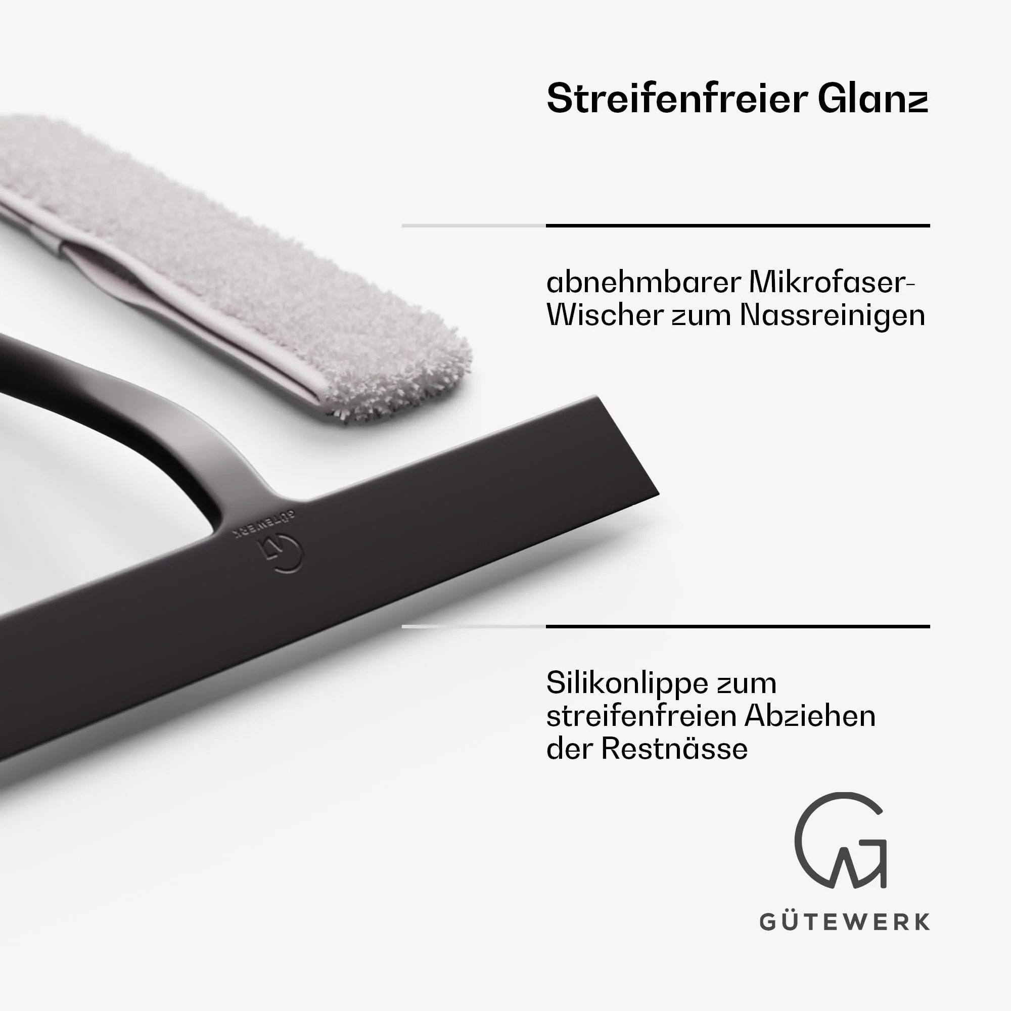 Duschabzieher & Microfaserbezug, 28cm Abzieher Dusche, Hygienischer Abzieher für Badezimmer, Duschwand, Autoscheiben & Fenster, Silikon Badezimmer Zubehör & Fensterabzieher - Image 4