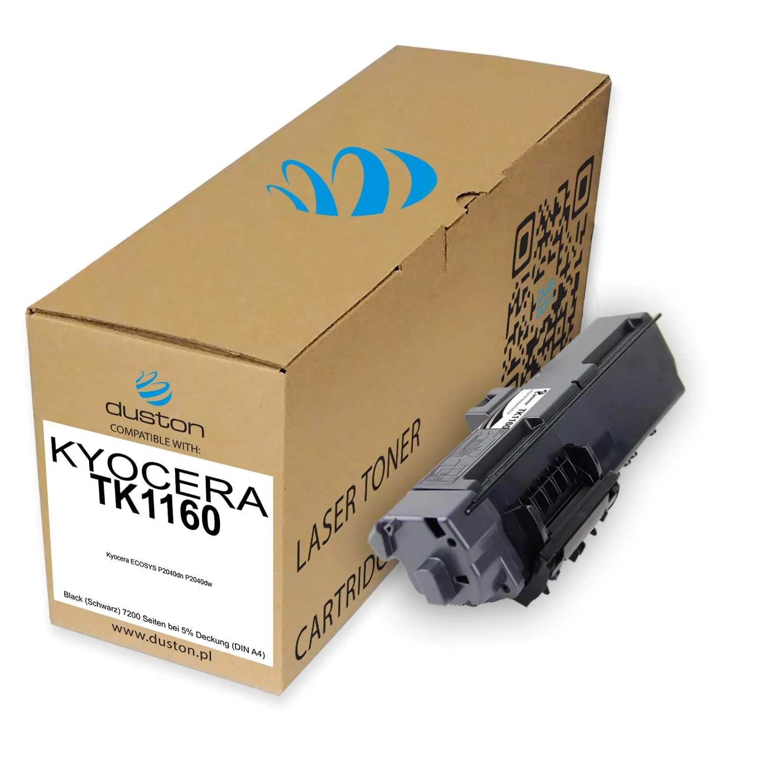 duston 5X TK1160, TK-1160 Schwarz Toner kompatibel zu Kyocera ECOSYS P2040dn P2040dw - Image 6