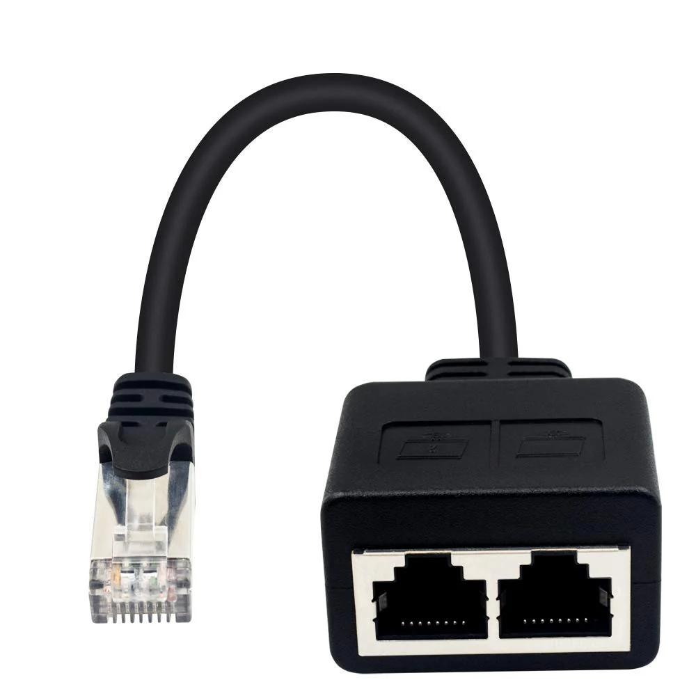 Duttek LAN Splitter, RJ45 LAN verteiler 1 auf 2, 1 männlich zu 2 weiblich Adapter für Ethernet CAT 5/CAT 6 LAN Ethernet Kabel Extender Netzwerk Adapter Stecker (1 Paar) - Image 4