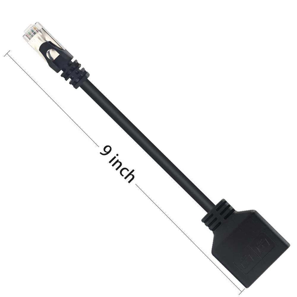 Duttek LAN Splitter, RJ45 LAN verteiler 1 auf 2, 1 männlich zu 2 weiblich Adapter für Ethernet CAT 5/CAT 6 LAN Ethernet Kabel Extender Netzwerk Adapter Stecker (1 Paar) - Image 5