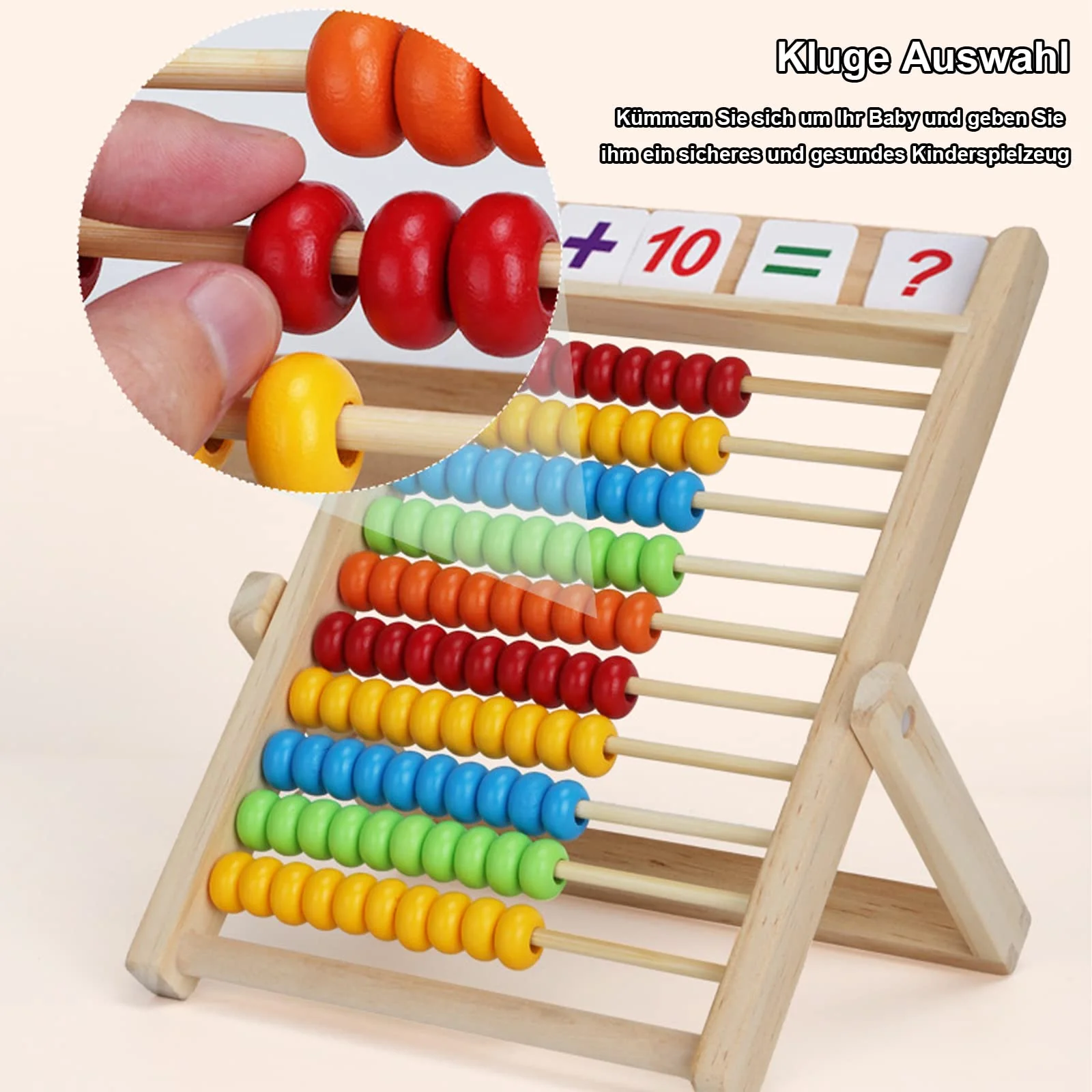 DYOUen Grundschule Rechenschieber 28 X 21CM Abakus für Kinder mit Zählstäben/Zahlenalphabetkarten Rechenrahmen Lernspielzeug, Pädagogisches Spielzeug Geschenk - Image 7
