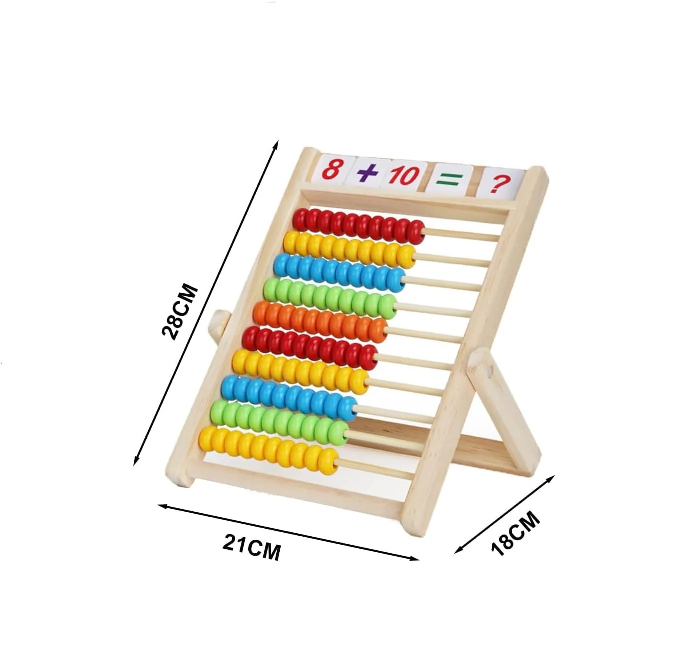 DYOUen Grundschule Rechenschieber 28 X 21CM Abakus für Kinder mit Zählstäben/Zahlenalphabetkarten Rechenrahmen Lernspielzeug, Pädagogisches Spielzeug Geschenk - Image 8