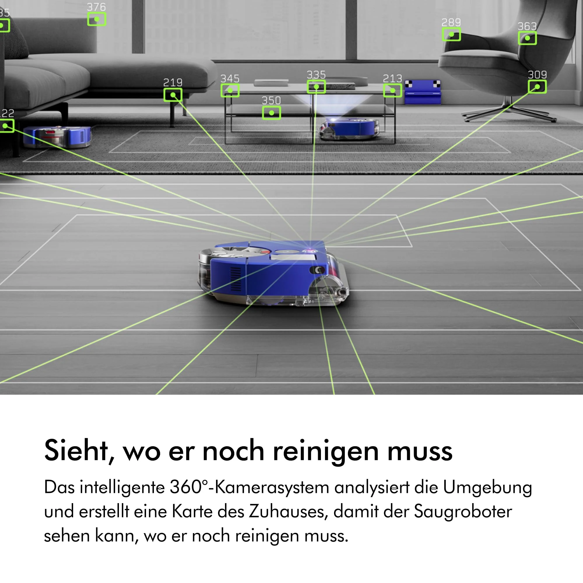 Dyson 360 Vis NAV Saugroboter (Blau/Nickel) - Image 6