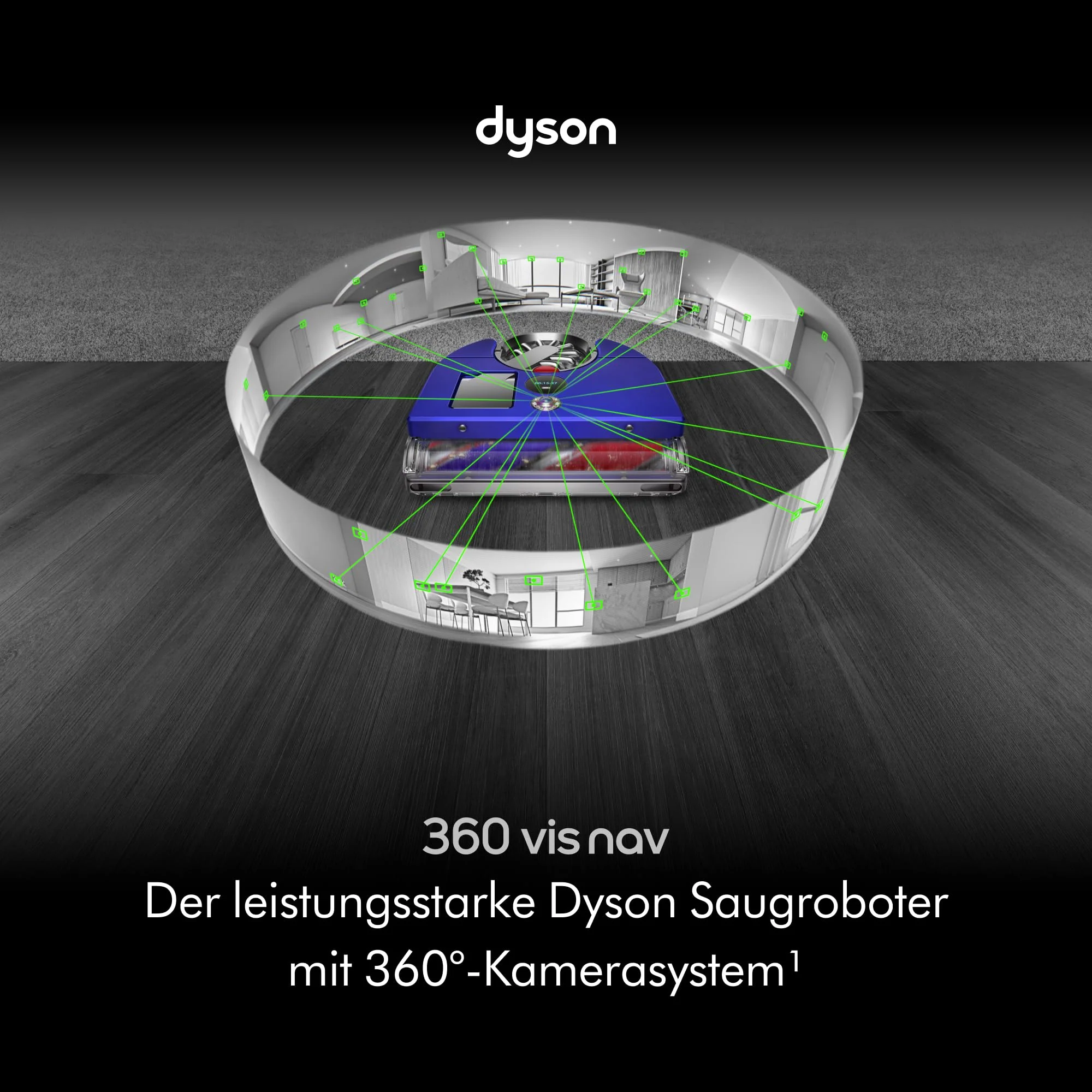 Dyson 360 Vis NAV Saugroboter (Blau/Nickel) - Image 7