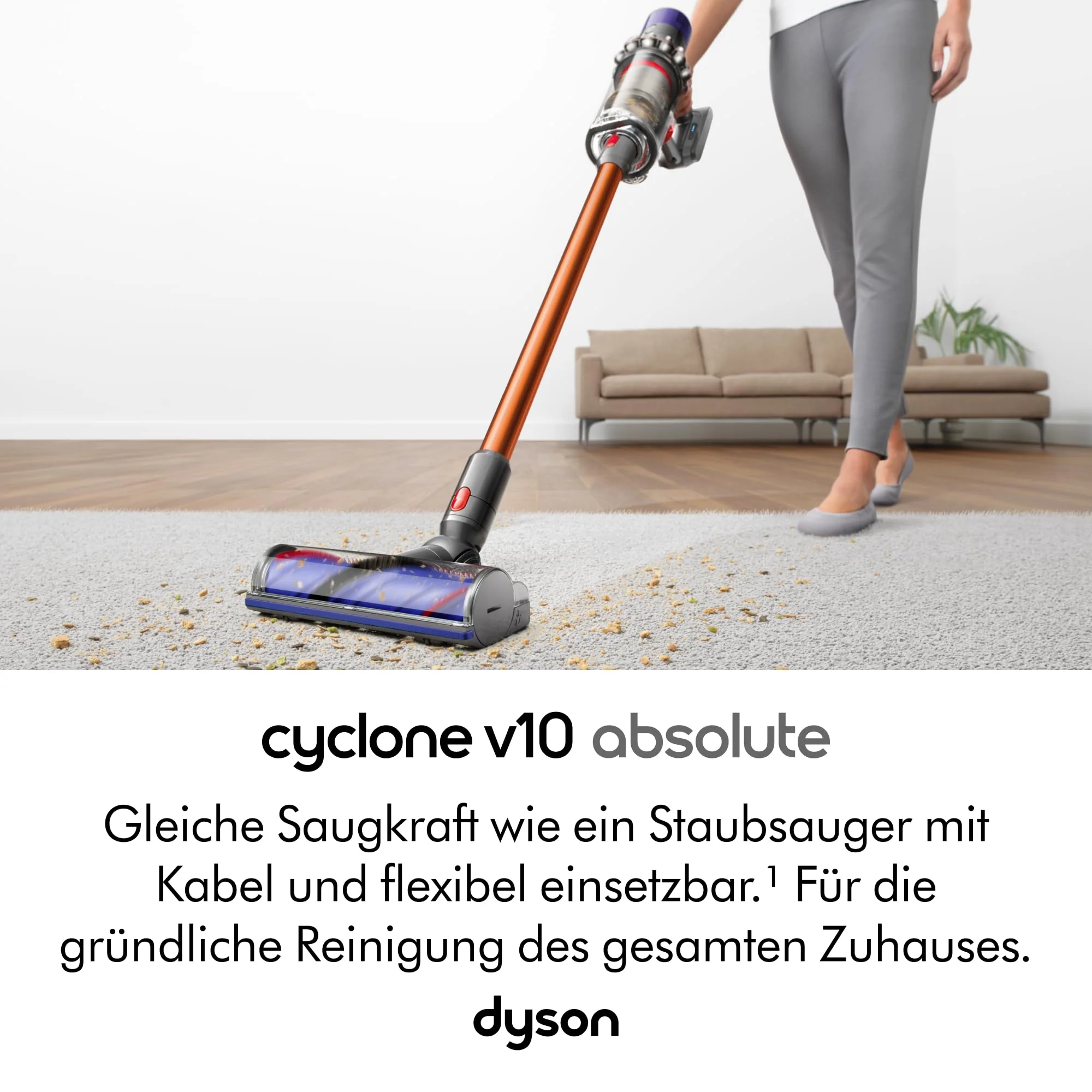 Dyson Cyclone V10 Absolute kabelloser Staubsauger (Nickel/Kupfer) - Image 2