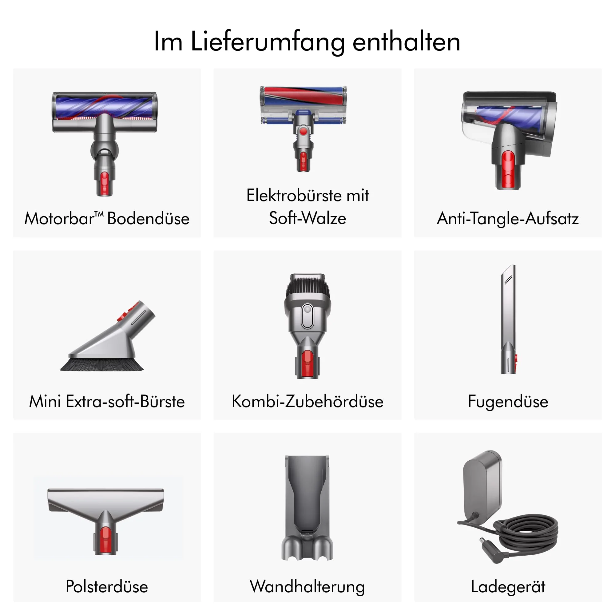 Dyson V8 Absolute Kabelloser Staubsauger, 115 AW, bis zu 40 Min Laufzeit, Motorbar mit Haarentwirrungstechnologie, entfernt Tierhaare, Fluffy Bodendüse, Hand- und Bodenstaubsauger - Image 5