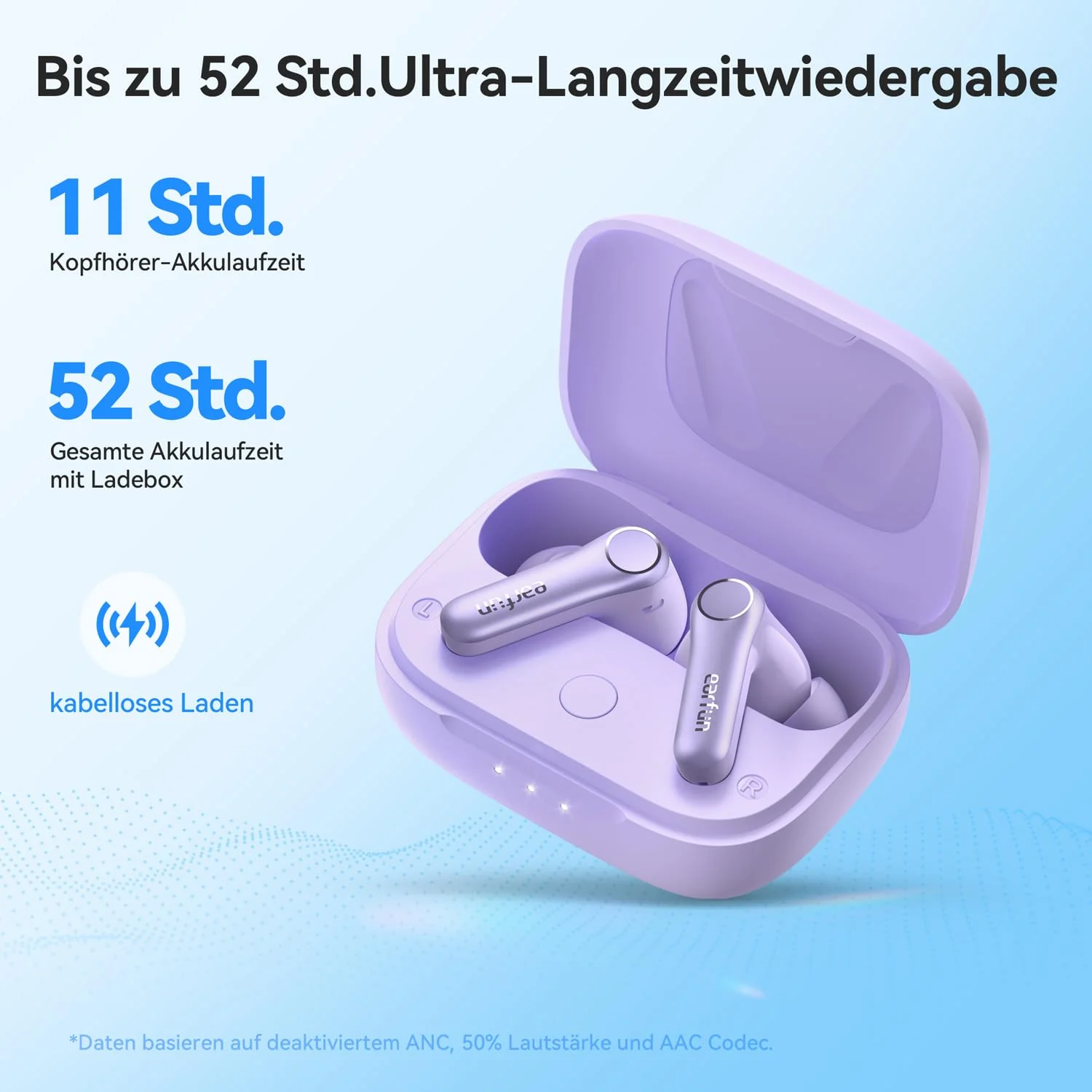 EarFun Air Pro 4 Bluetooth Kopfhörer mit Adaptive Hybride Geräuschunterdrückung, aptX Lossless, Hi-Res Audio, LDAC, 6 Mikrofone cVc 8.0 KI Anrufe, 52H Akku, Multipoint, Bluetooth 5.4, In Ear Detection - Image 4