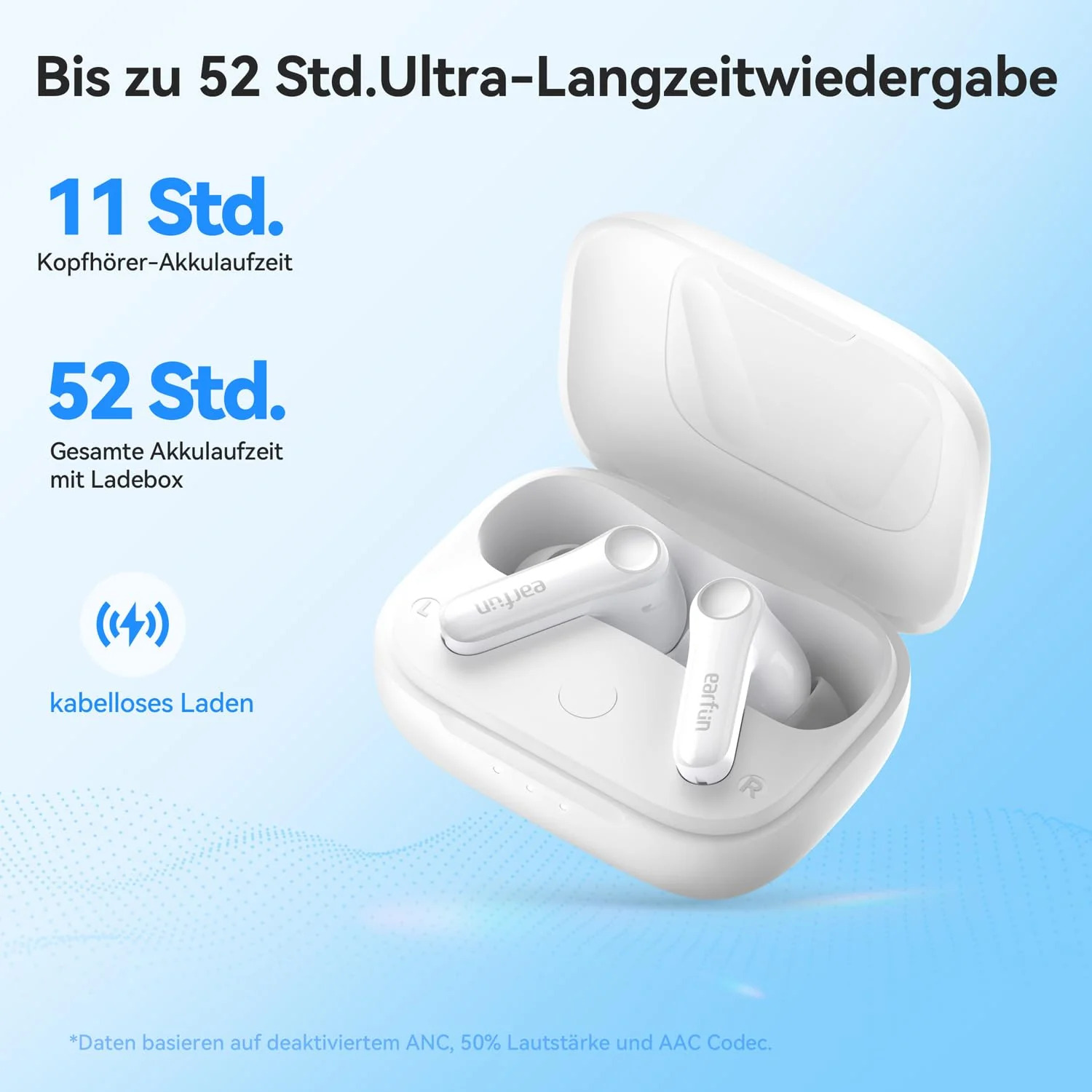 EarFun Air Pro 4 Bluetooth Kopfhörer mit Adaptive Hybride Geräuschunterdrückung, aptX Lossless, Hi-Res Audio, LDAC, 6 Mikrofone cVc 8.0 KI Anrufe, 52H Akku, Multipoint, Bluetooth 5.4, In-Ear Detection - Image 4