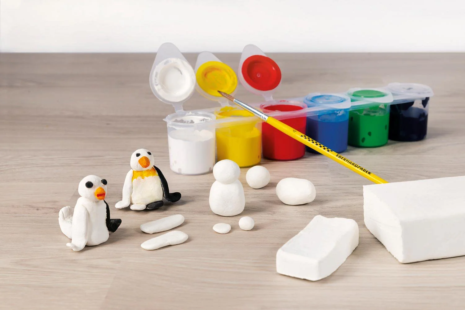EBERHARD FABER 570103 - Modelliermasse lufttrocknend weiß, 3 kg EFA Plast Kids tonbasiert - Image 5