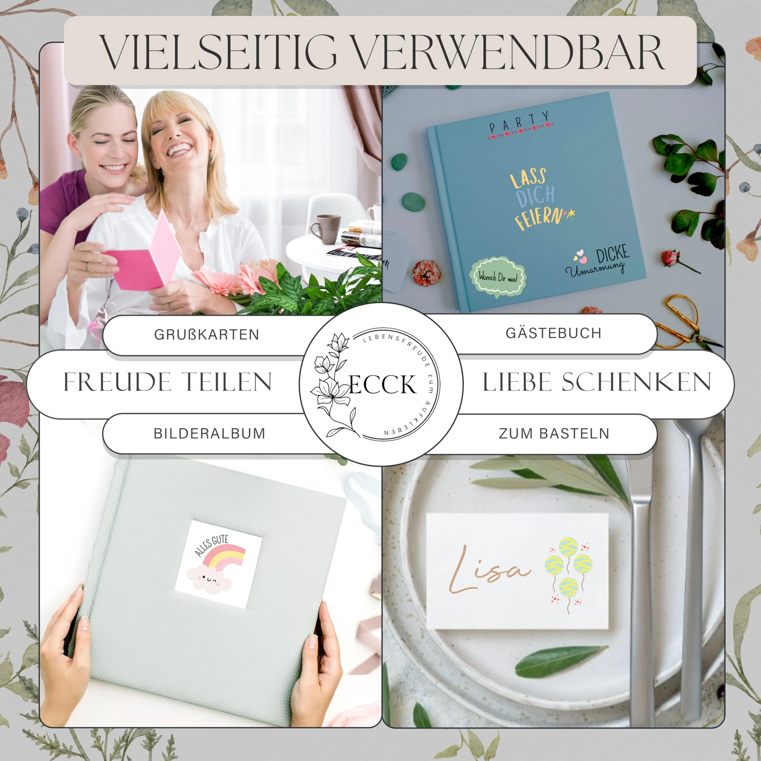 ECCK Sticker Geburtstag für Gästebuch, Fotoalbum & Geschenke (325 Stück, Creme) - Aufkleber für Geburtstagskarten & Geburtstagsgeschenke auf 14 DIN A5 Bögen - Party Geburtstagskarte Geschenk, Karten - Image 3