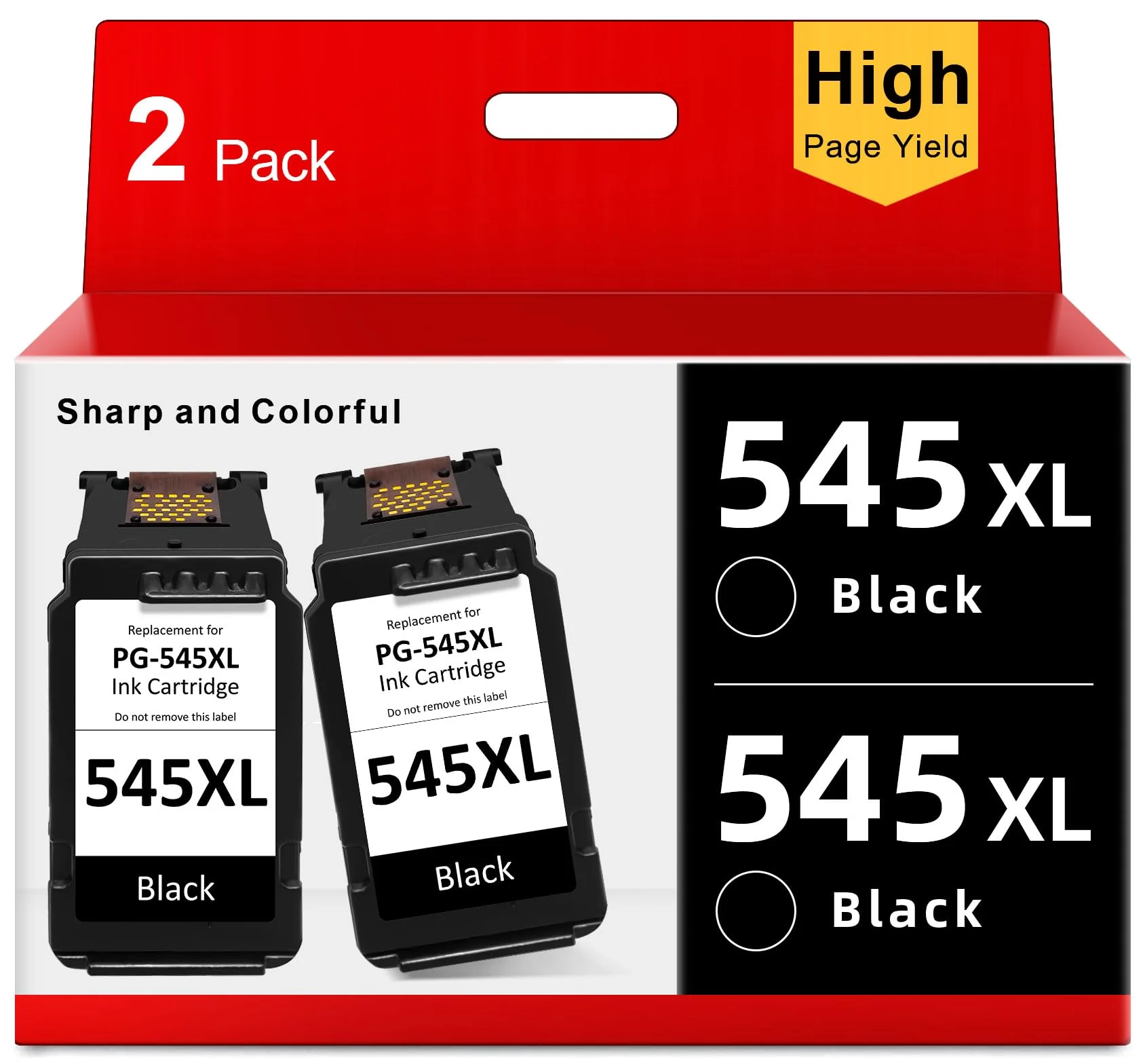 Economink 545 XL Schwarz Kompatibel für Canon Druckerpatronen 545, PG 545 Kompatibel für Canon TS3150 TS3350 TS3450 TR4451 TR4550 TR4500 TR4551 MX495 MG2500 MG2555 MG3050 Drucker (2 Schwarz) - Image 5