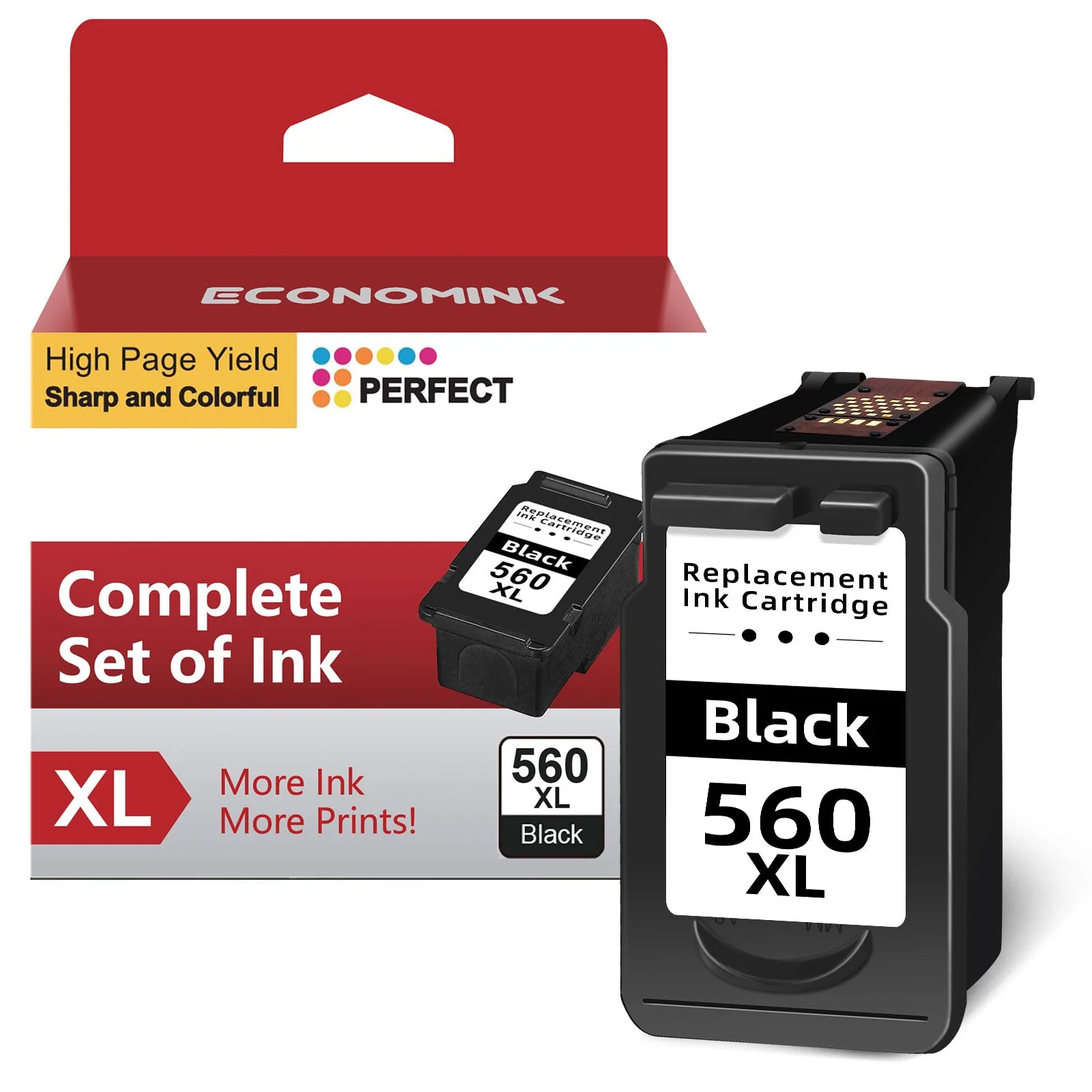 Economink PG-560XL Druckerpatronen Kompatible für Canon 560 560XL Patronen für Canon TS5350 TS5351 TS7450 TS7451 TS5352 TS5353 (1 Schwarz) - Image 5