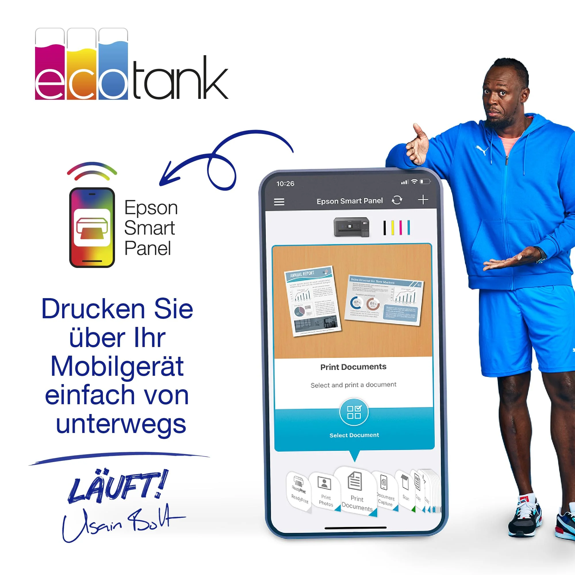 EcoTank ET-2870 A4-Multifunktions-Wi-Fi-Tintentankdrucker, mit einem im Lieferumfang enthaltenen Vorrat an Tinten bis zu 3 Jahren - Image 3