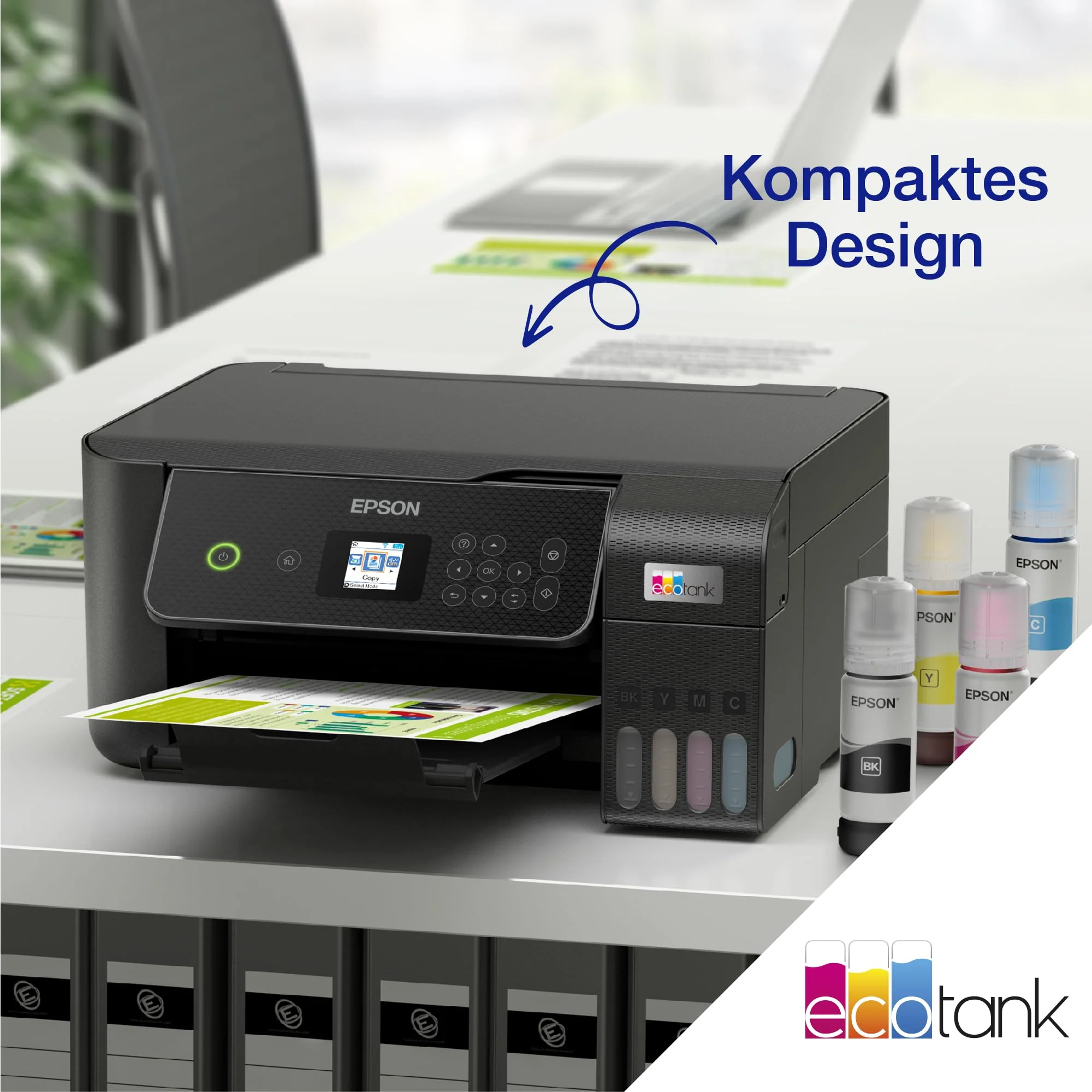 EcoTank ET-2870 A4-Multifunktions-Wi-Fi-Tintentankdrucker, mit einem im Lieferumfang enthaltenen Vorrat an Tinten bis zu 3 Jahren - Image 8