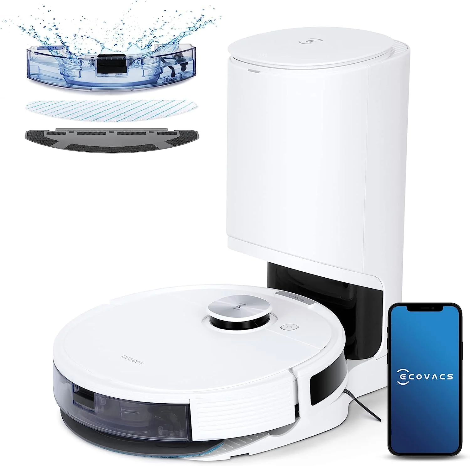 ECOVACS DEEBOT N10 PLUS Staubsaugerroboter mit Wischmopp 4300Pa, Auto-Absaugstation, bis zu 300 min/400 m², TrueMapping 2.0 dToF Laser Navigation, Teppich-Erkennung, individuelle Reinigung nach Zonen - Image 5