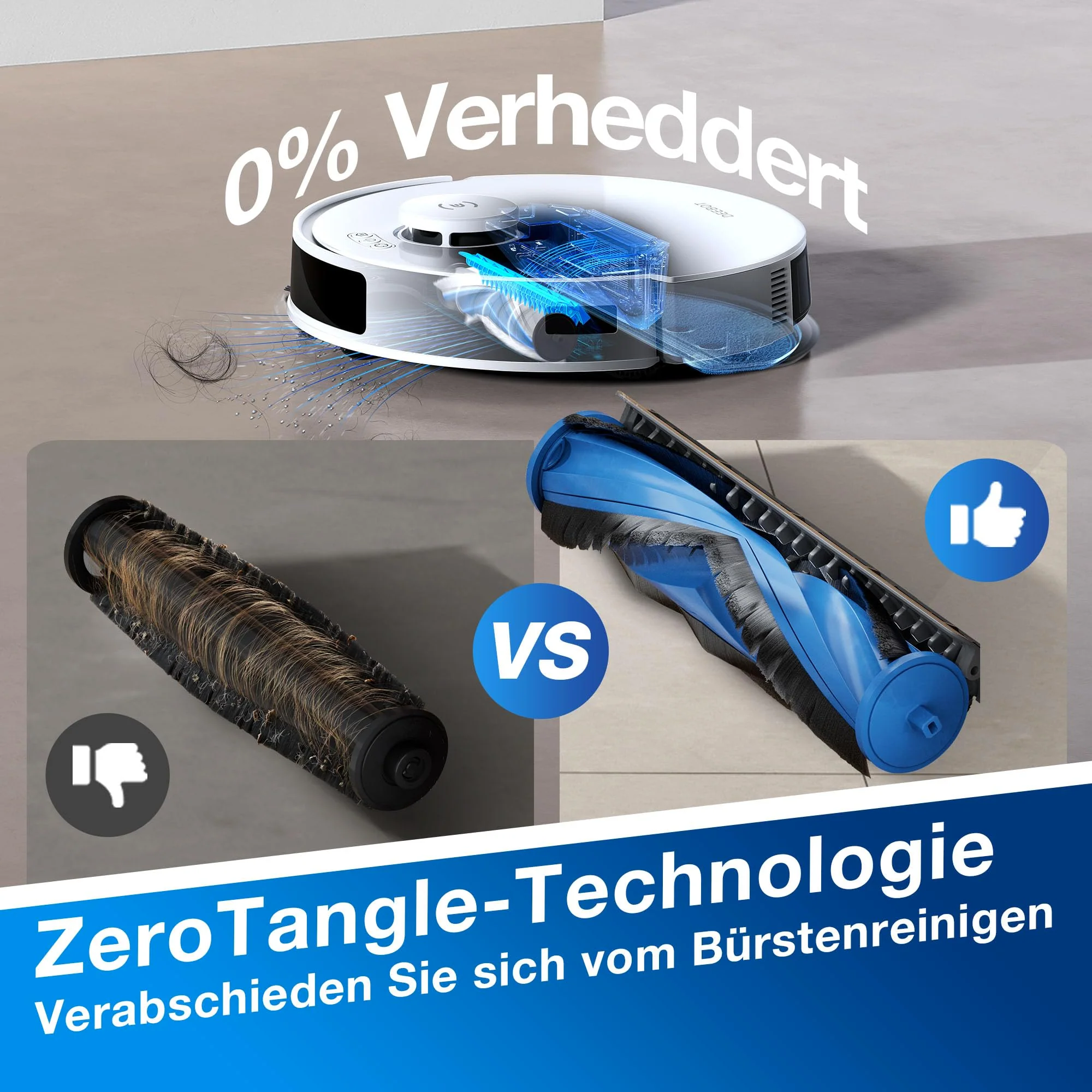 ECOVACS DEEBOT N20 Plus Saugroboter mit Wischfunktion, 8000Pa Saugkraft, staubbeutellose PureCyclone Station, Anti-Haar-Verhedderung, bis zu 300 Minuten Laufzeit, White - Image 5